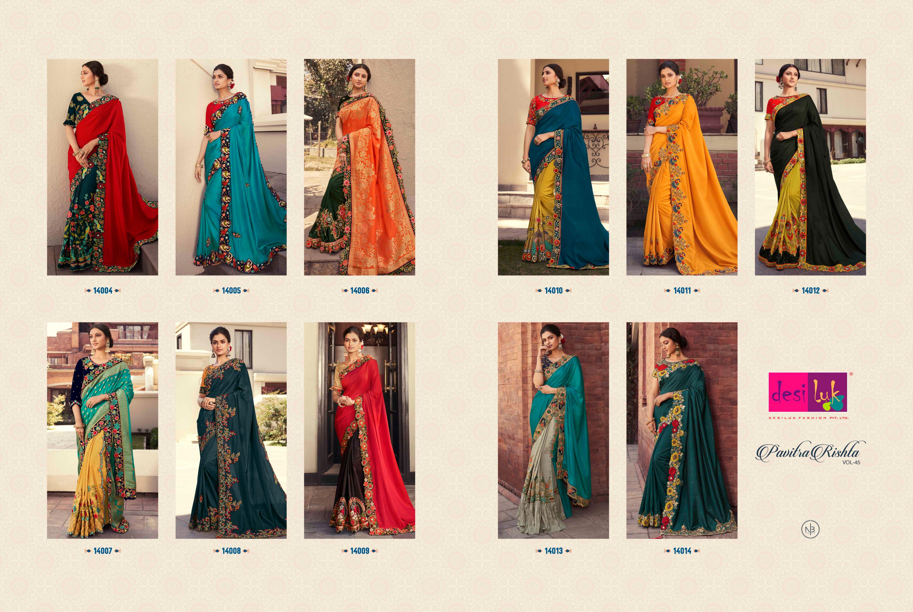 PREM RIVAAZ VOL 7 BY DESI LUK FASHION INDIAN FESTIVE HEAVY EMBROIDERY  WEDDING LOOK SAREE WHOLESALER - Reewaz International | Wholesaler &  Exporter of indian ethnic wear catalogs.