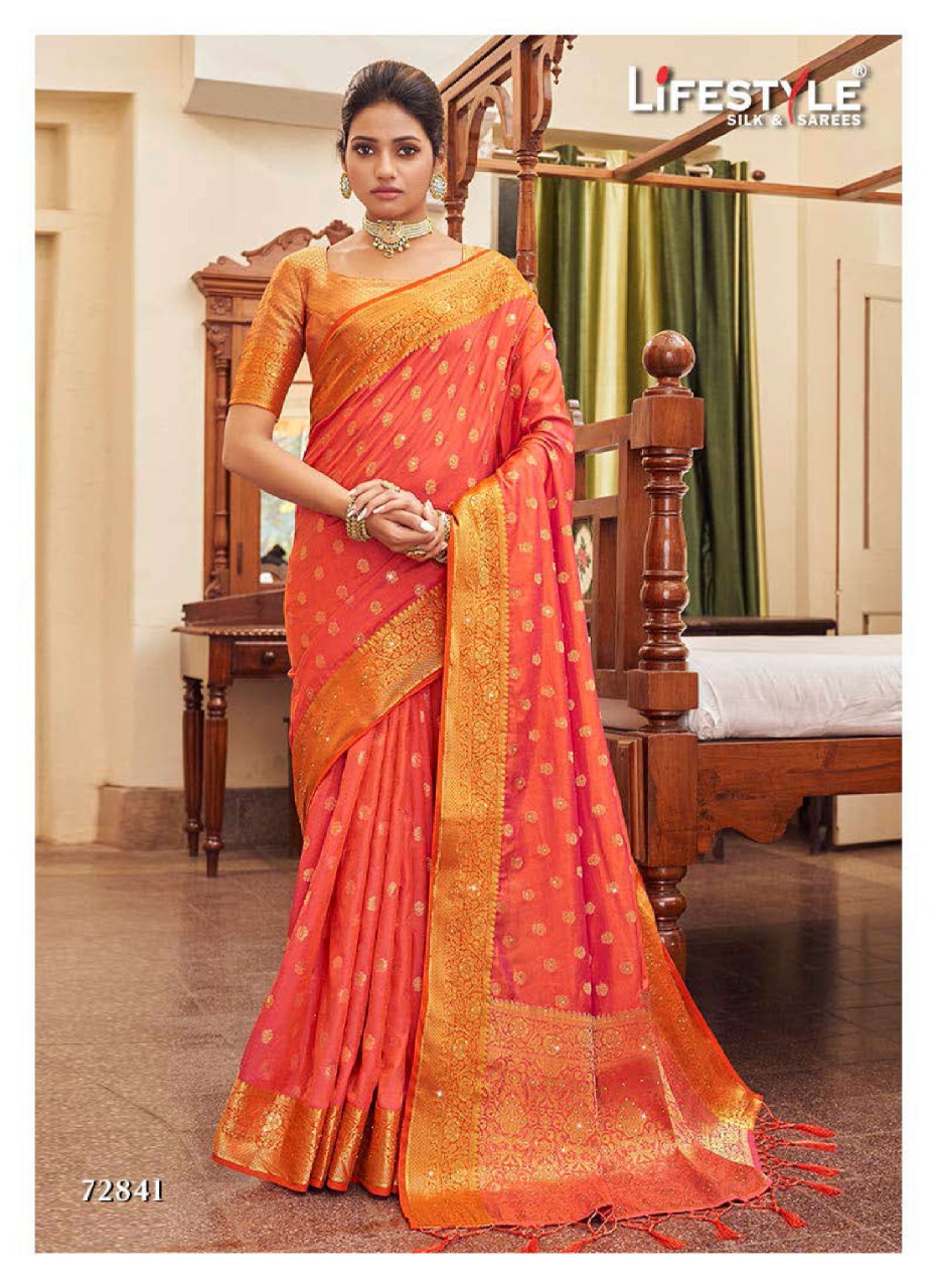 Lifestyle Presents Sizzler 77261-77266 Series Beautiful Chanderi Silk Saree  Collection