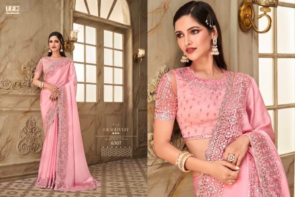 Tfh Presents Saffron Story 2nd Edition 6301 To 6316 Series Designer Indian  Women Party Wear Saree Collecion At Wholesale Price