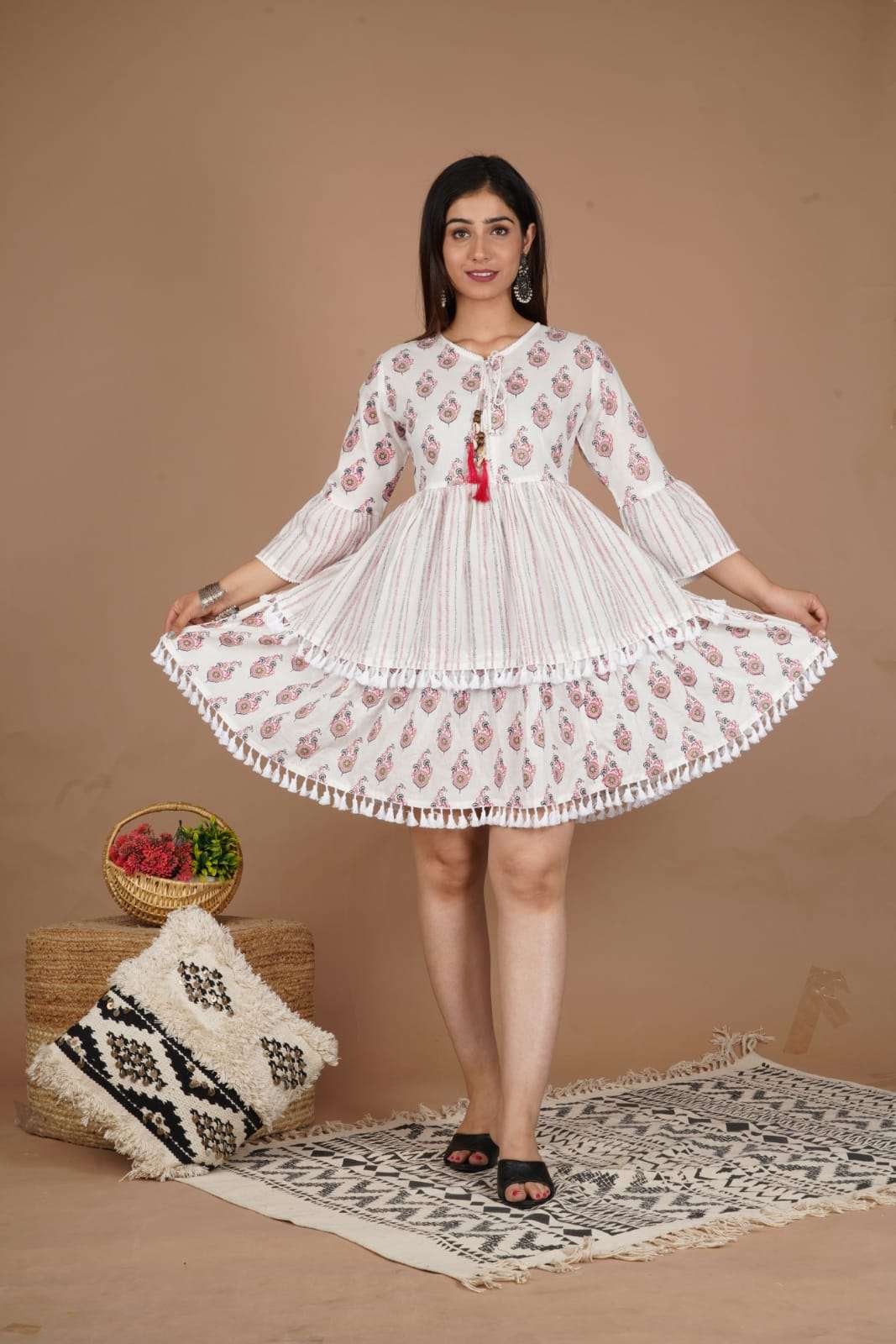 white #gold #khari #summer #light #cool #women #tunic #kurti #Fabindia |  Kurta designs, Fashion, Kurta dress