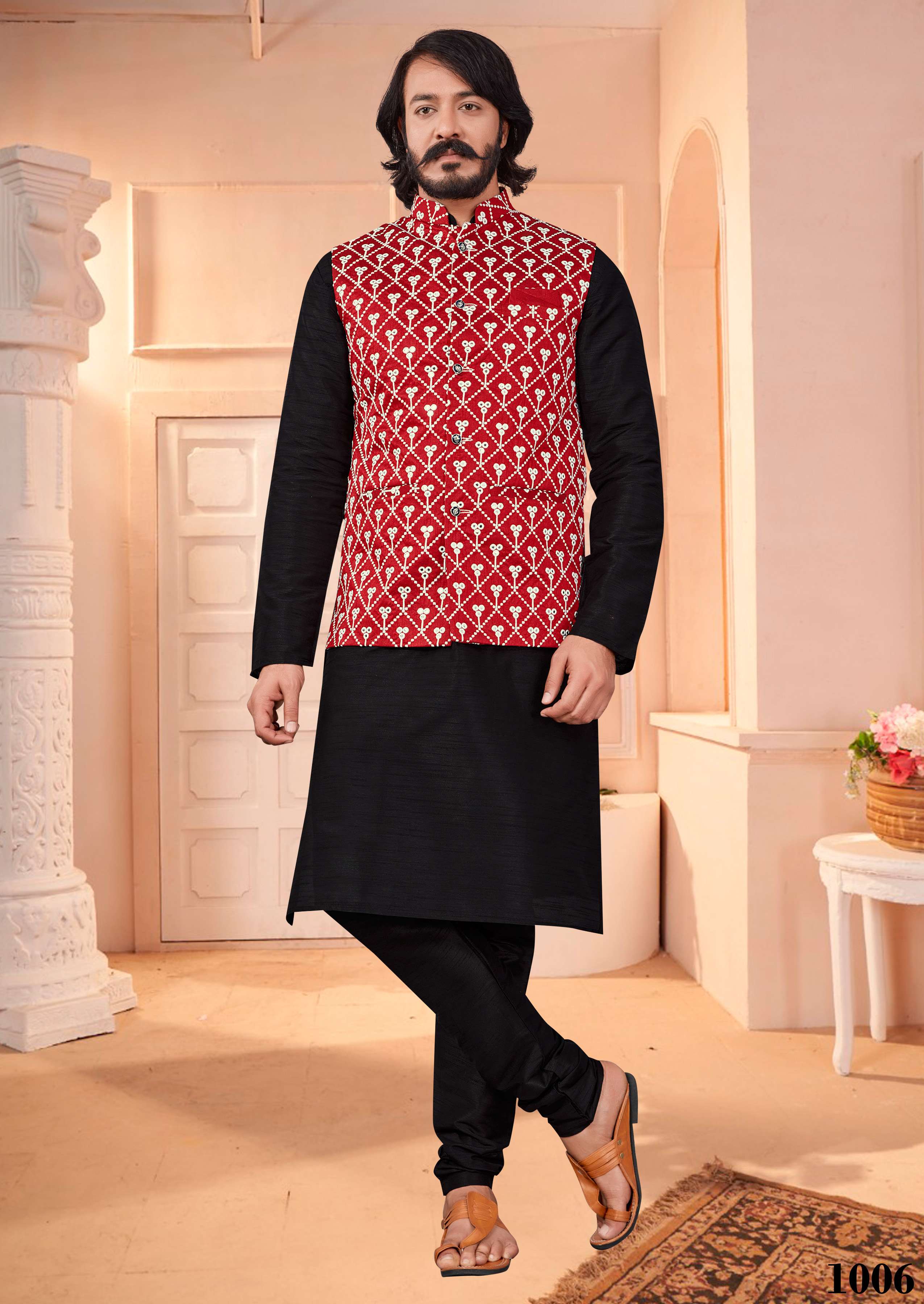 Kurta Pajama Churidar deals With Koti Set For Men Exclusive Menswear Collection for Rakhi Diwali Holi Eid Marriage Engagement Ethnic Wear dress