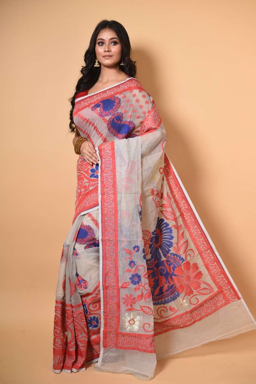 Buy Pure Jamdani Sarees Online in India at Low Price