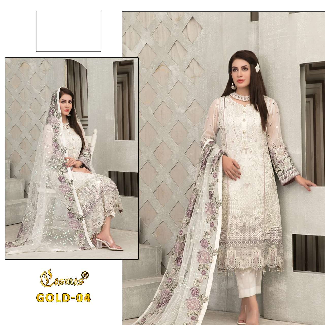 Semi Stitch Azure Collection Pakistani Suits, Size : 56 Inch (8XL) at Rs  1,300 / Piece in Surat
