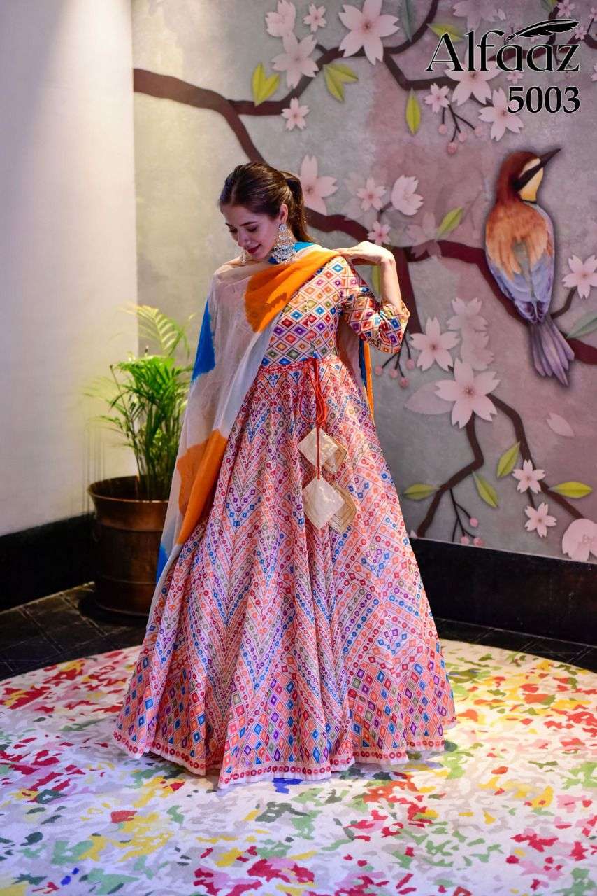 Buy Hot Pink Bandhani Printed Anarkali Gown Online – Vasansi Jaipur