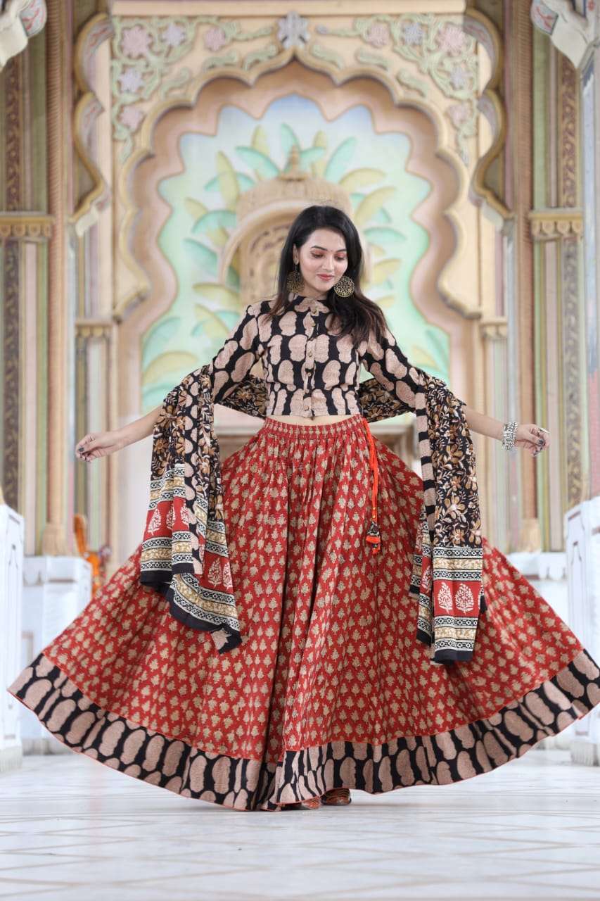 Aawiya Traditional Cotton Festival Wear & Navratri Lehenga Choli Collection