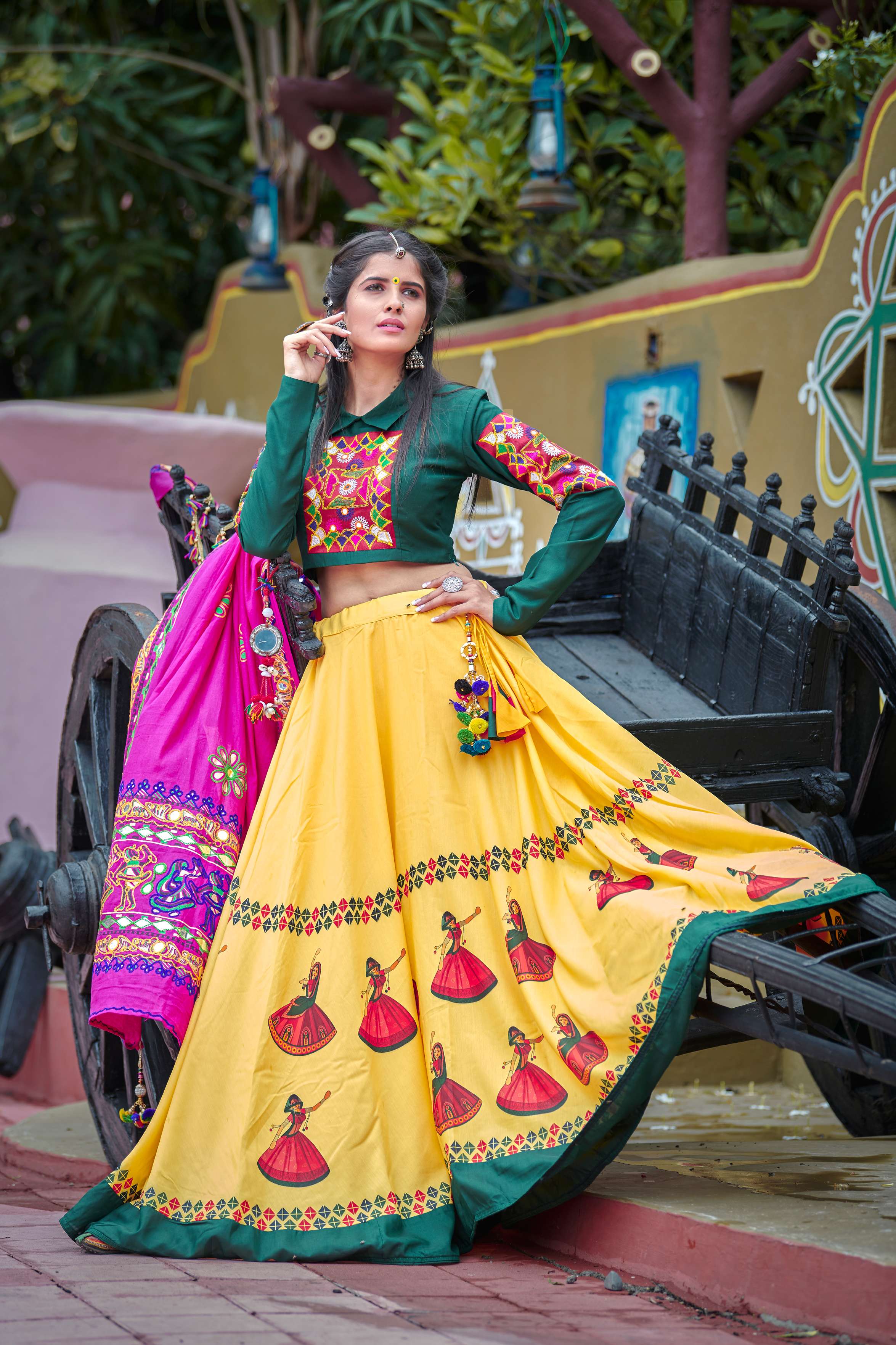 Beautiful Belly Dance Designer Lehenga Indian Ethnic Traditional