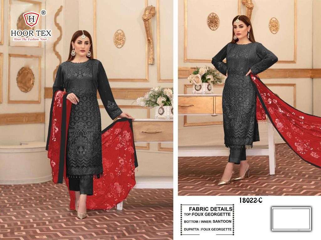 Pant Suits : Black georgette heavy embroidery work designer