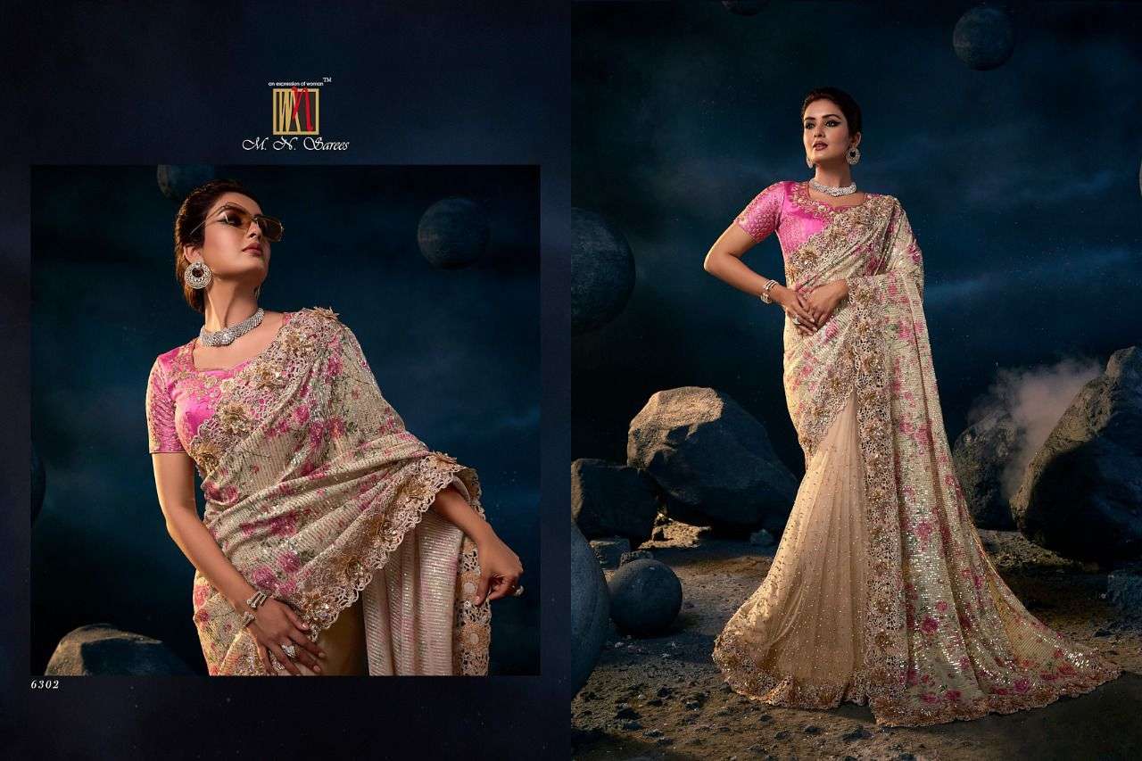 Shop Online Designer Wedding Pink Georgette Party Wear Zari  Embroidery,Stone,Sequi – Lady India