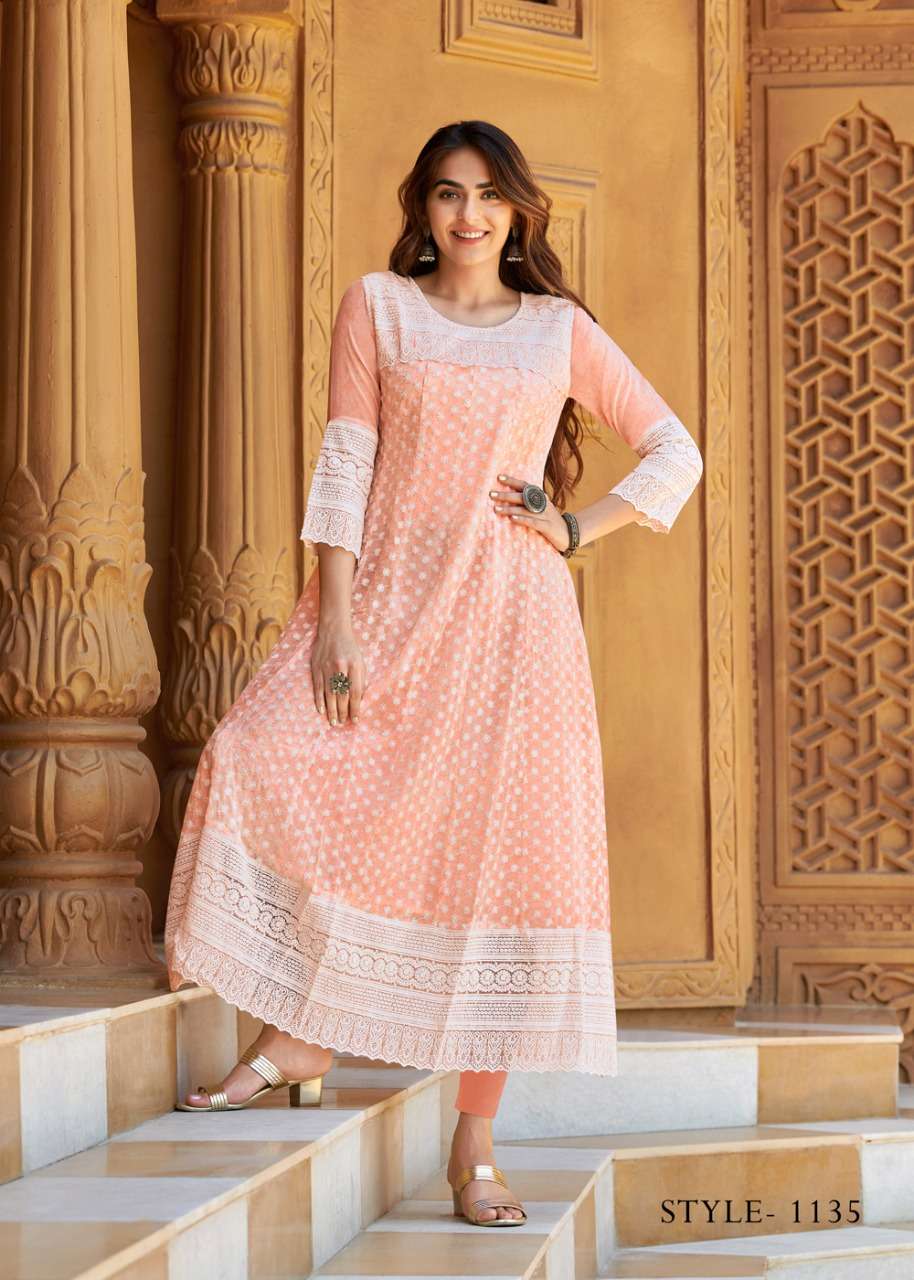 Georgette hot sale anarkali kurtis