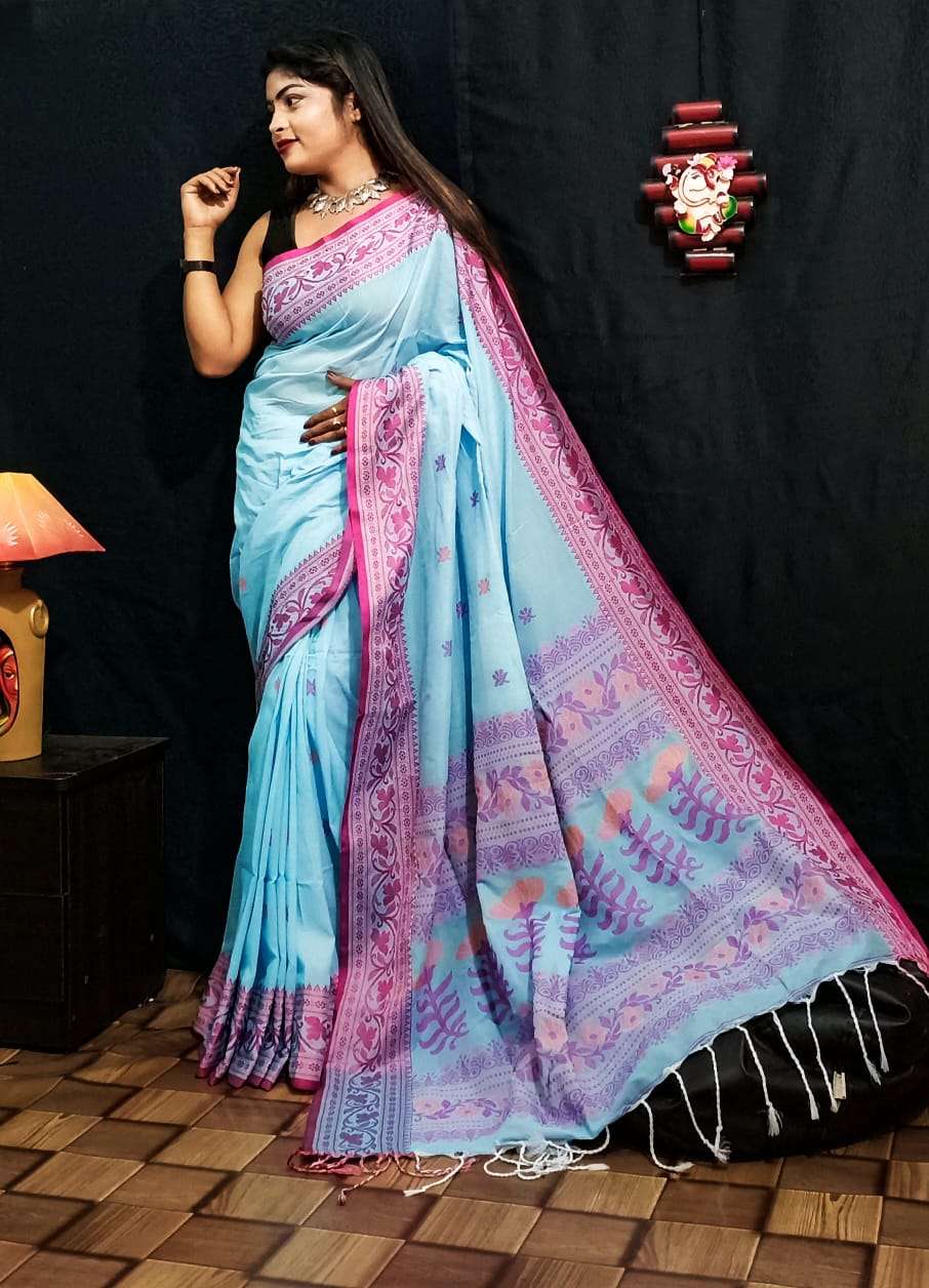 Grey Pink Bengal Handloom Khadi Sarees Get Extra 10% Discount on All P –  Dailybuyys