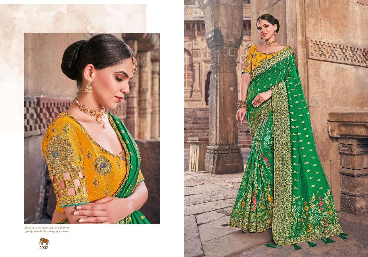 Buy Shrithi Fashion Fab Women Bollywood Styled Ethnic Belt Saree Green with  Unstitched Blouse online