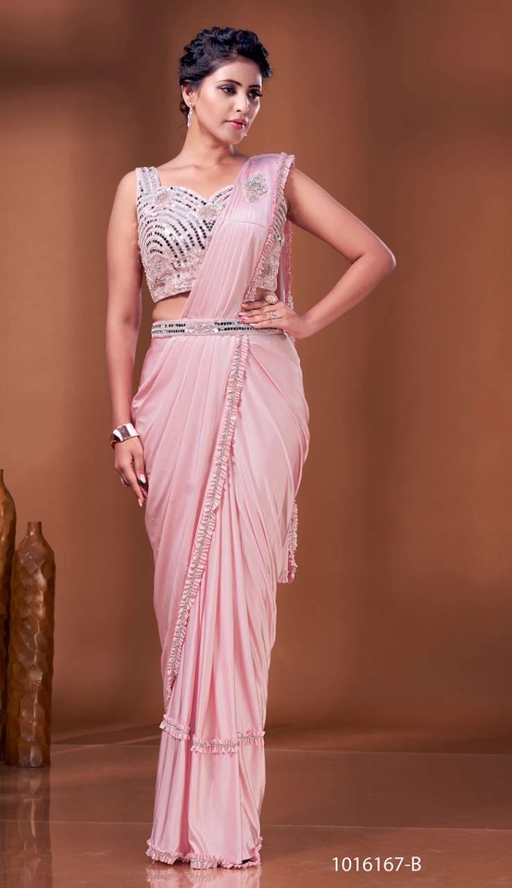 Shop Pink-Red Palazzo Saree Set by EASE at House of Designers – HOUSE OF  DESIGNERS