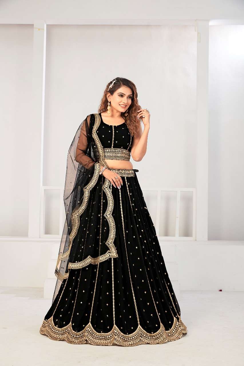 Buy Dazzling Brown Mirror Work Rajwadi Silk Wedding Wear Lehenga Choli -  Zeel Clothing