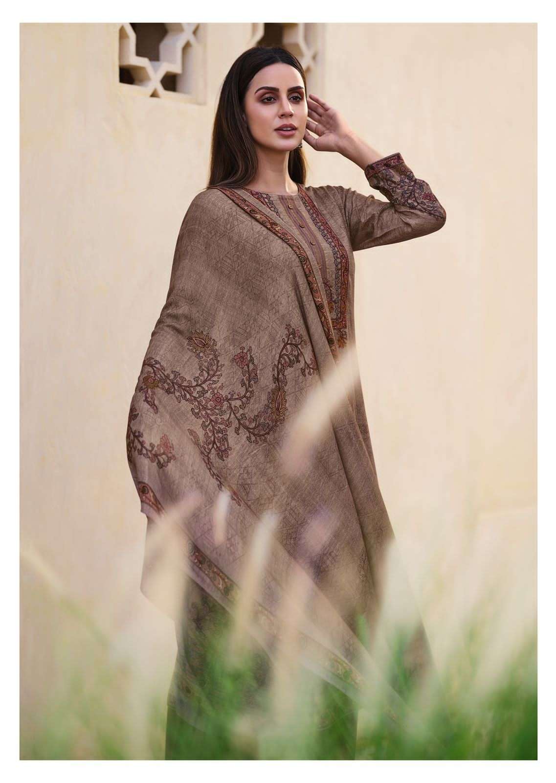 Varsha fashion cross stitch 01-02 series winter wear velver designer suits  collection at wholesale price
