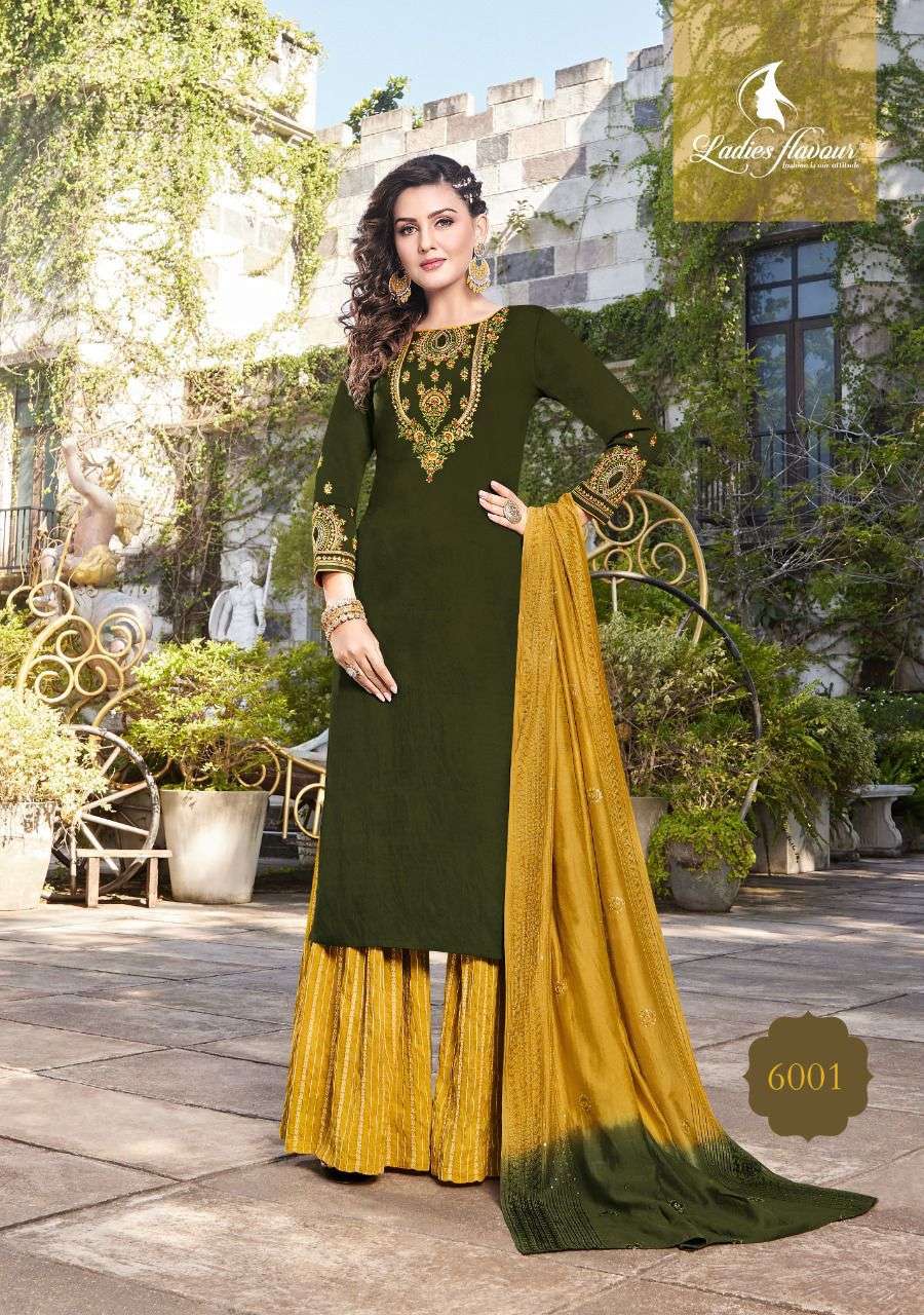 LADIES FLAVOUR PRESENTS RUHANA VOL-5 6001 TO 6006 SERIES VISCOSE