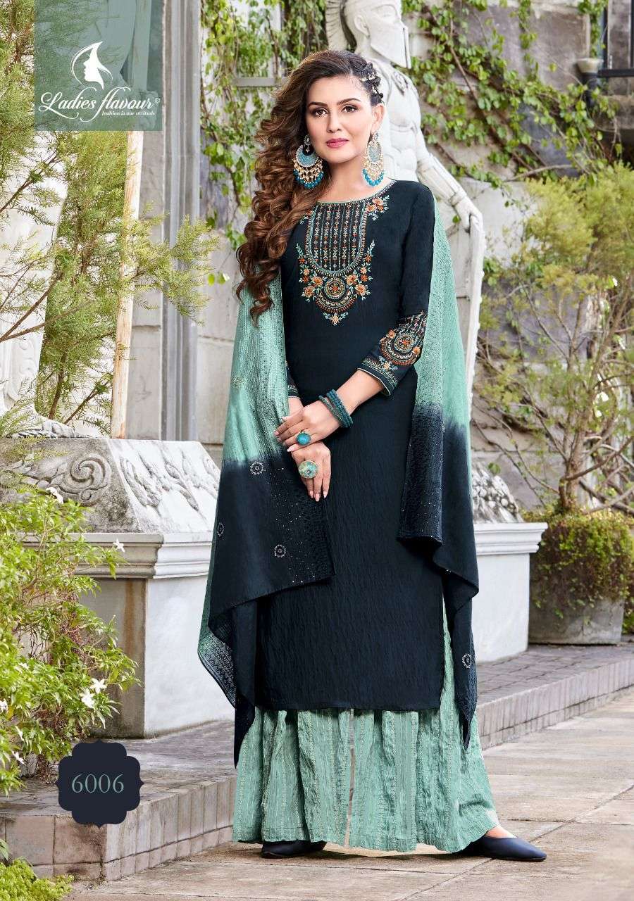 LADIES FLAVOUR PRESENTS RUHANA VOL-5 6001 TO 6006 SERIES VISCOSE