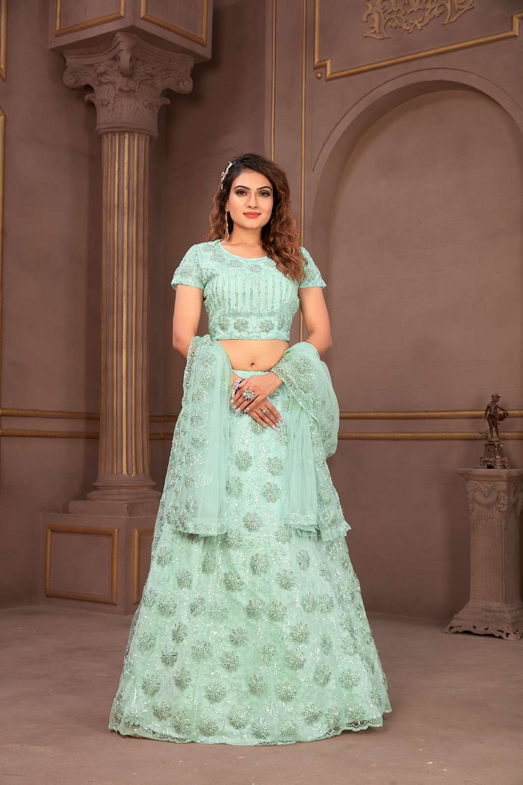 SKY CHINON CHIFFON SEQUENCE EXCLUSIVE LEHENGA CHOLI COLLECTION