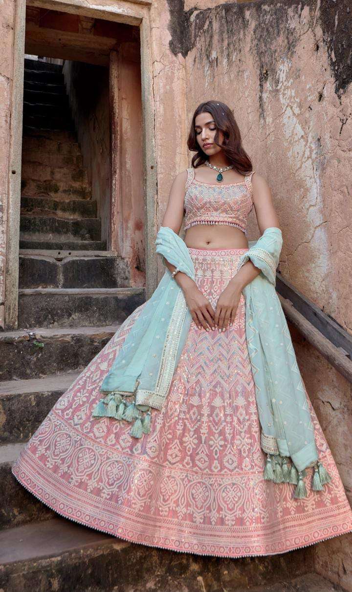 Indian Wedding Designer Bridal Lehenga Choli in USA for Women, Trendy  Velvet Lehenga Choli, Heavy Embroidered Lehenga Choli With 2 Dupatta - Etsy