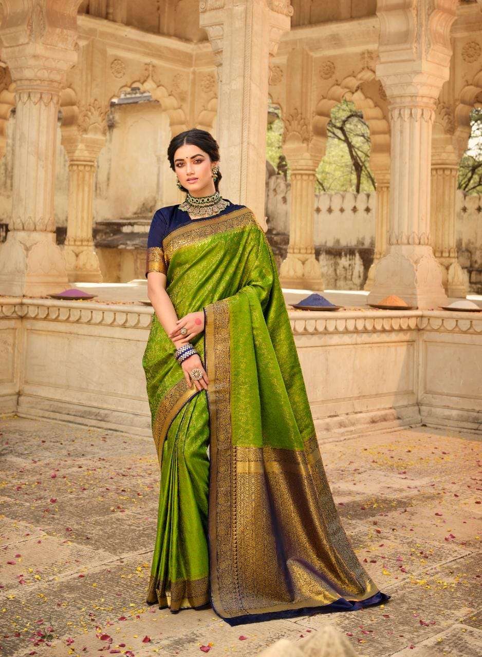 Pure Banarasi katan silk minakari work sare. Get all kind of Pure Banarasi  Saree at wholesale prices.… | Silk saree banarasi, Saree blouse styles,  Bridal silk saree