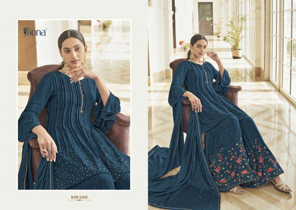 Buy fiona launch nyra vol 1 22611-22618 Series 13265 + 5% GSt Extra satin  georgette party wear salwar suit catlog dealer at Low Prices - Akhand  Wholesale