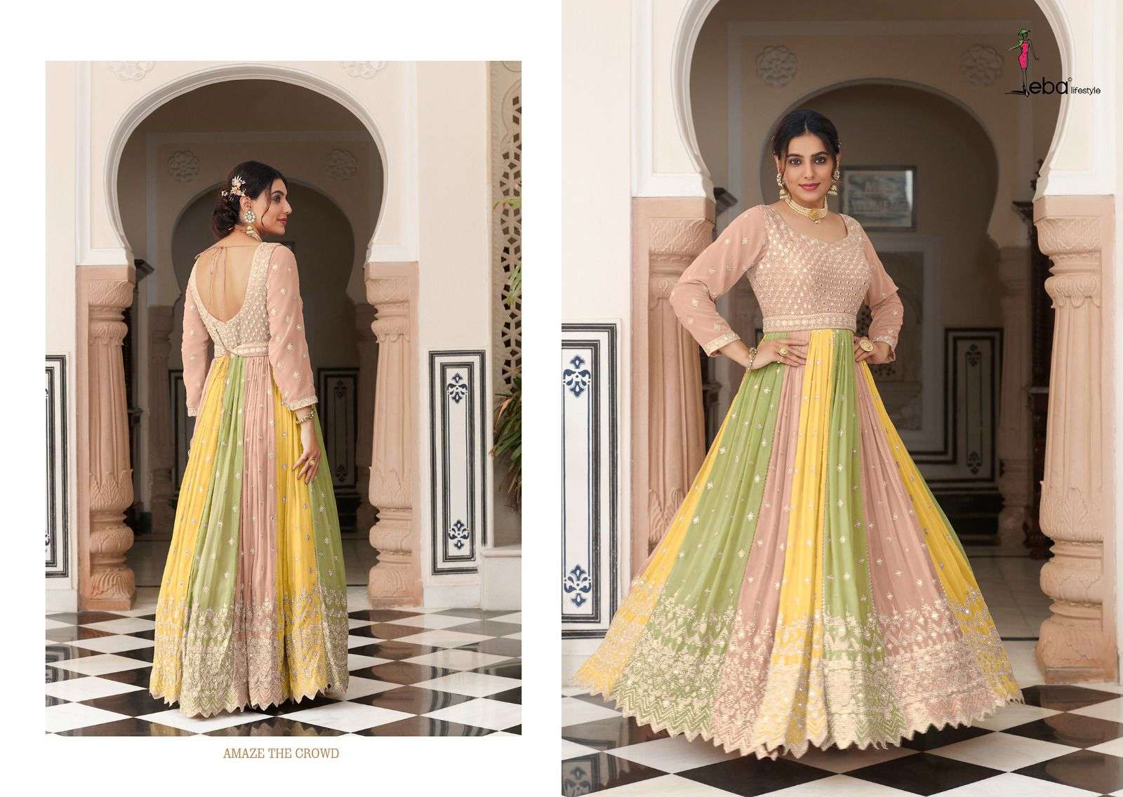 Amazon.com: stylishfashion Eid Special Wear Stitched Slit Anarkali Gown  Pakistani Indian Designer Anarkali Shalwar Kameez Suits with Dupatta  (Choice 1, Unstitch) : Clothing, Shoes & Jewelry