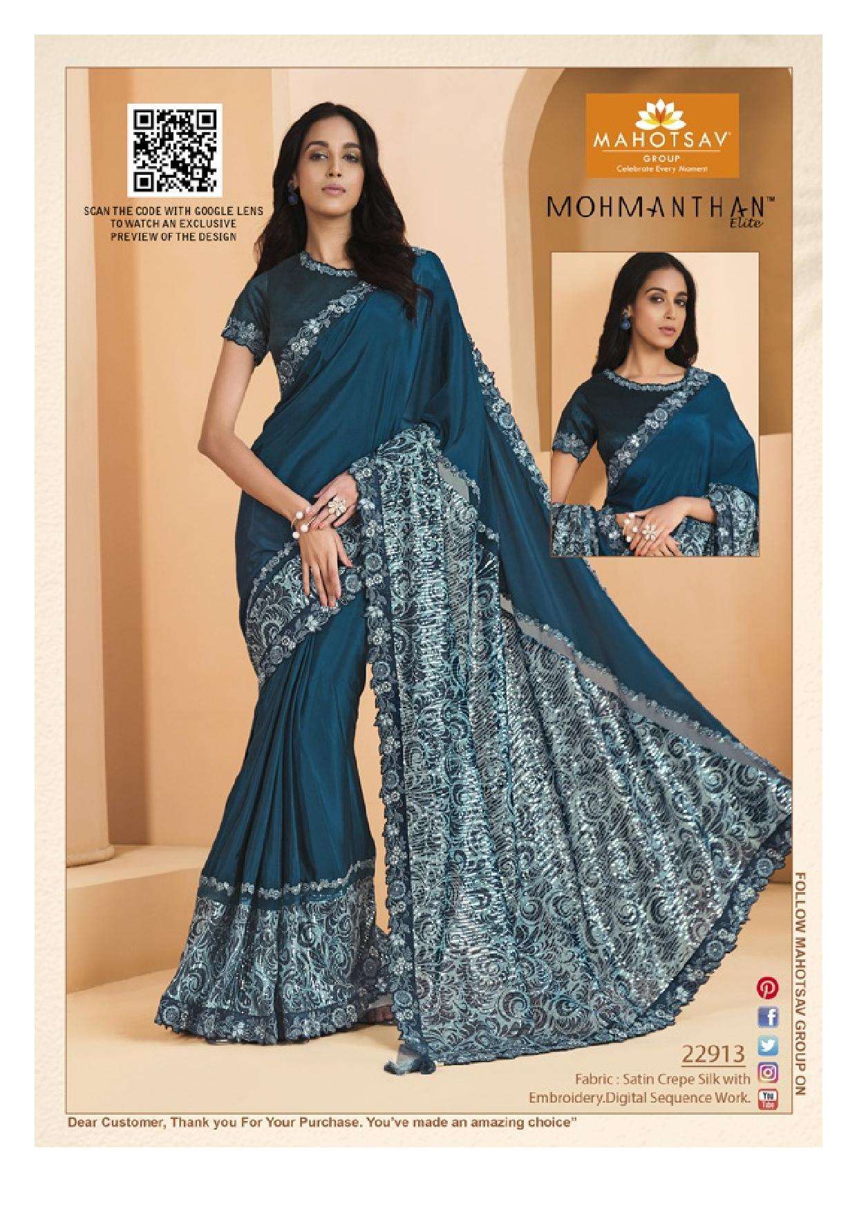 Half and Half Song Of The Saree by Moh Manthan Casual Saree Collection at  Rs 4709 in Surat