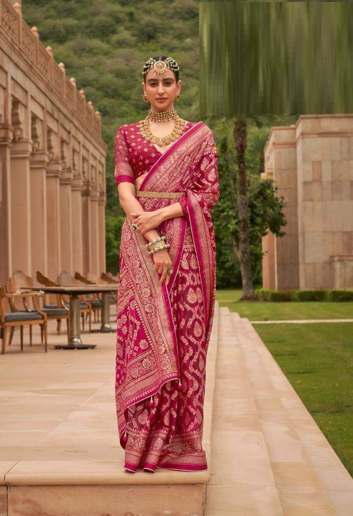 Multi Color Silk Brasso Saree - Kanira Collection Yf#23122, ब्रासो साड़ी -  Ozone Shield, Mumbai | ID: 2850393251497