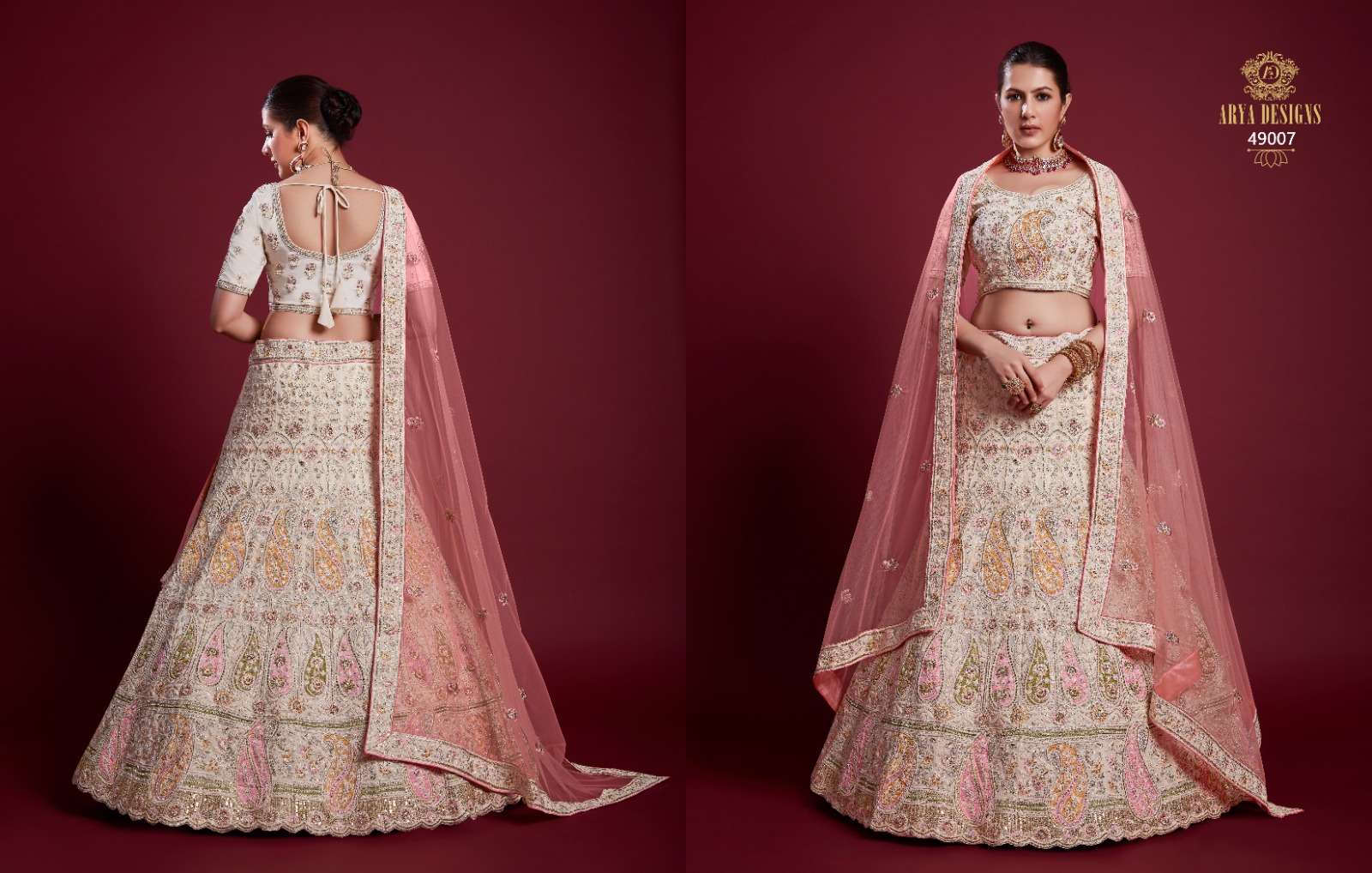 Arya Designs Poshak Vol 6 Dno 49001 49032 Series Heavy Women Georgette Net Lehenga Choli Party 4405