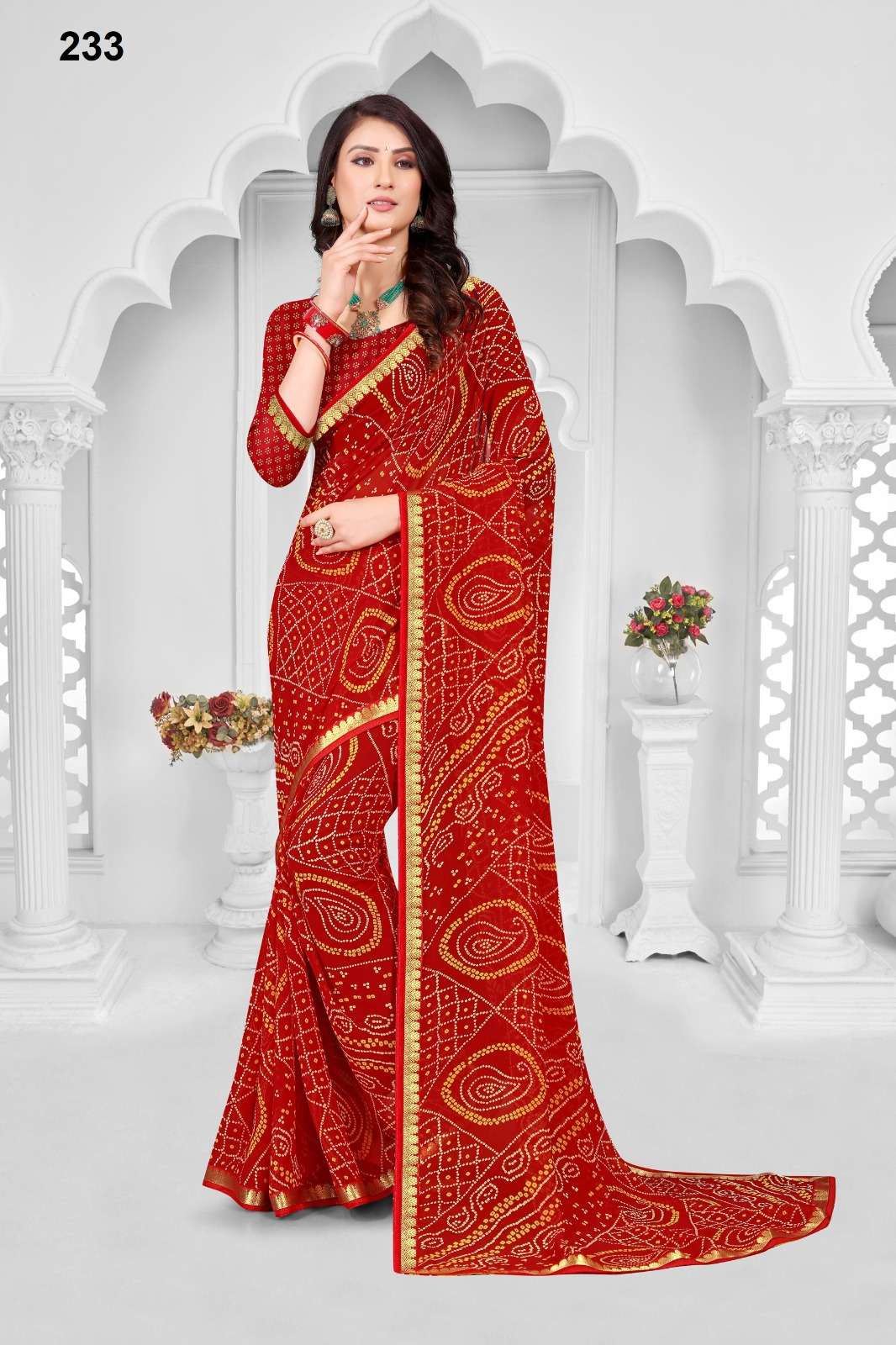 The Rajkumari Rose Saree
