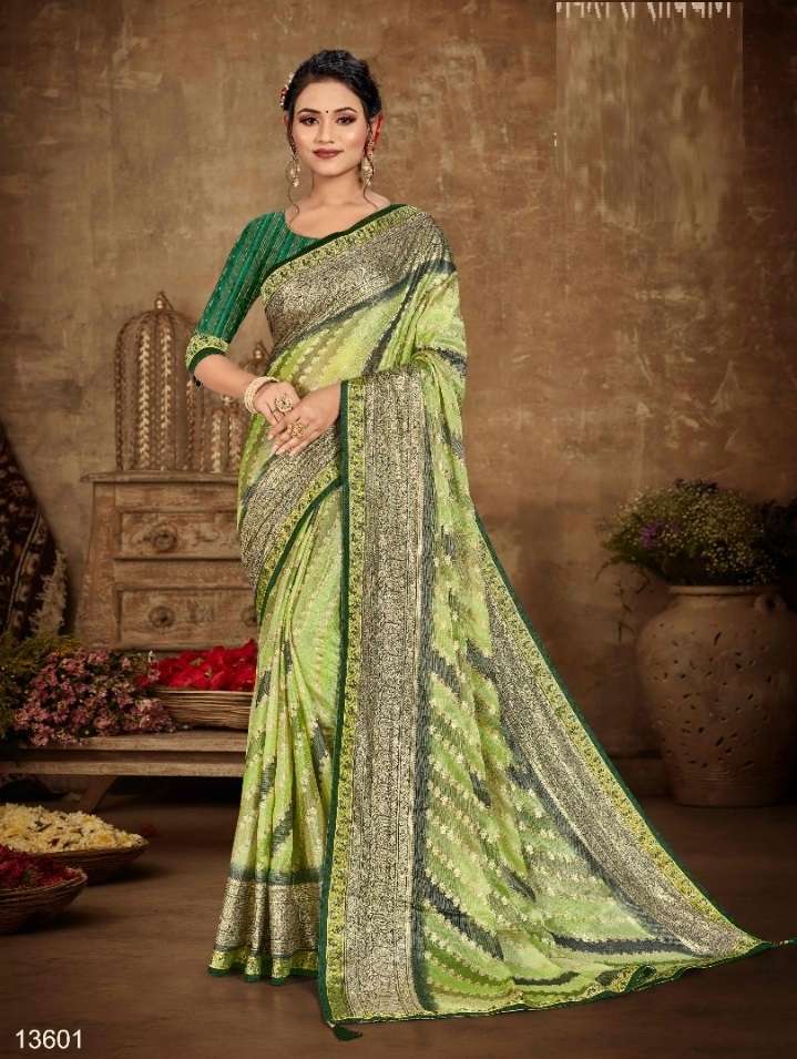 SHREE INDIAN EXPORTS DESIGNER RICH RAW SILK INDIAN SAREE COLLECTION FOR  LADIES FOR CERMONY at Rs 800/piece in Surat