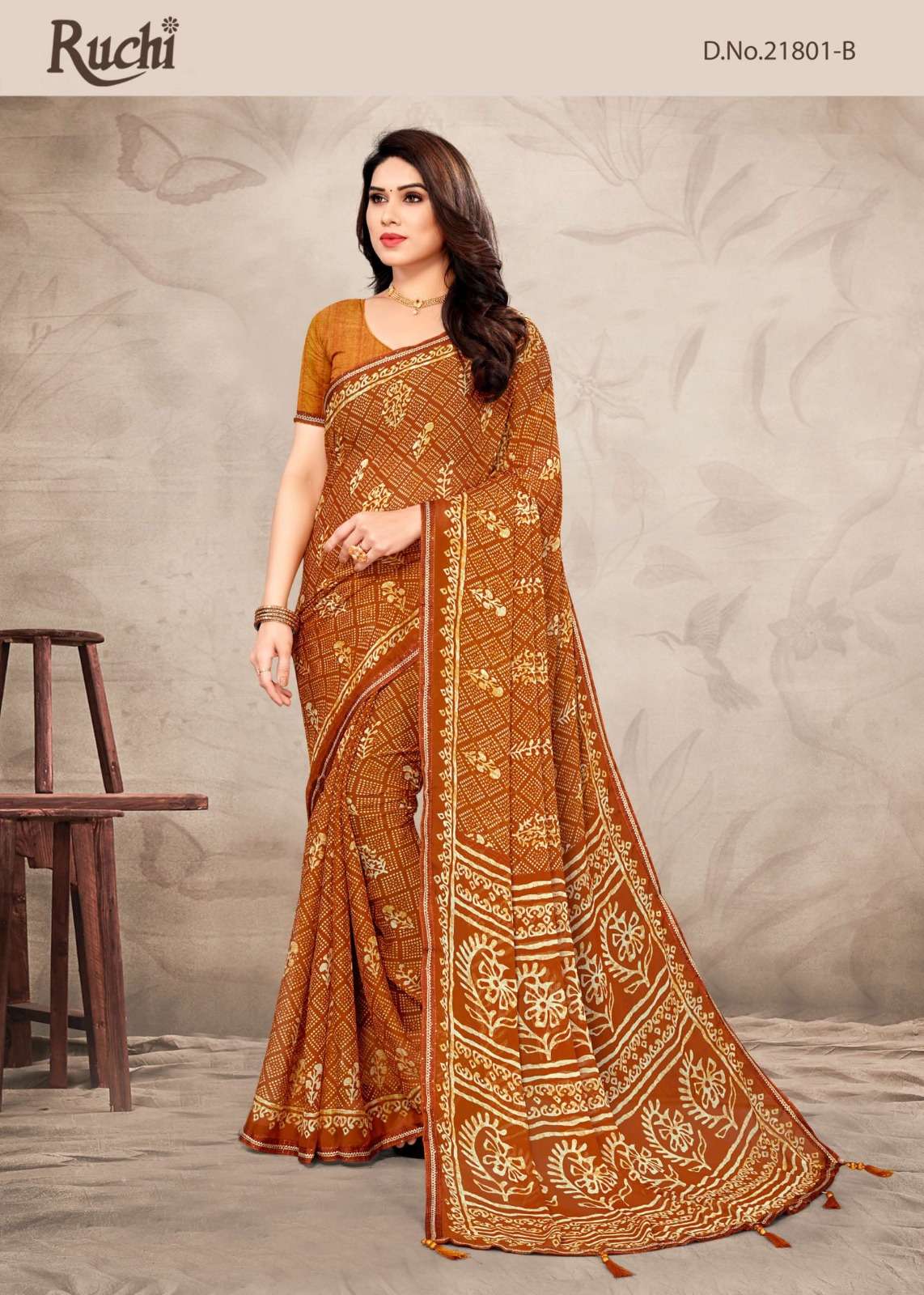 Stavan Sira Georgette with fancy Saree collection at best rate