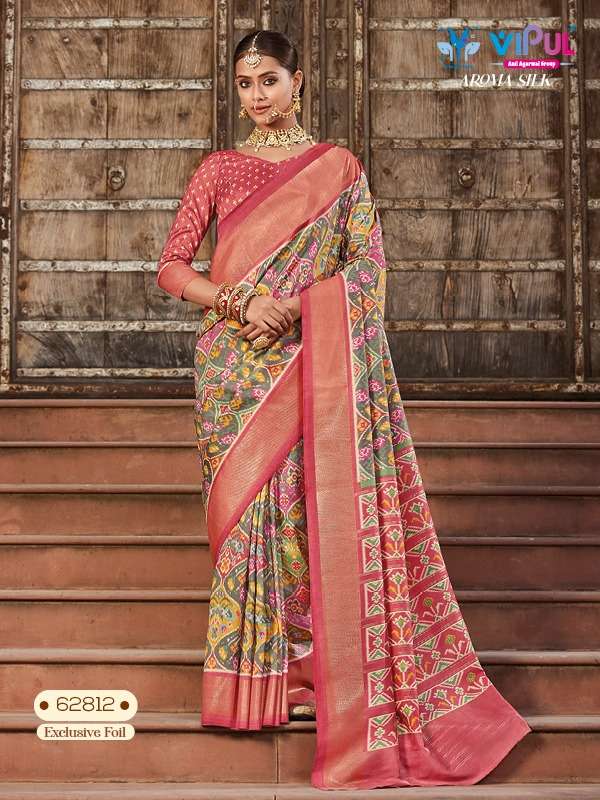 VIPUL SAREE SURAT MUMBAI KAVITA GEORGETTE PRINTED SAREE WHOLESALE SHOP -  textiledeal.in