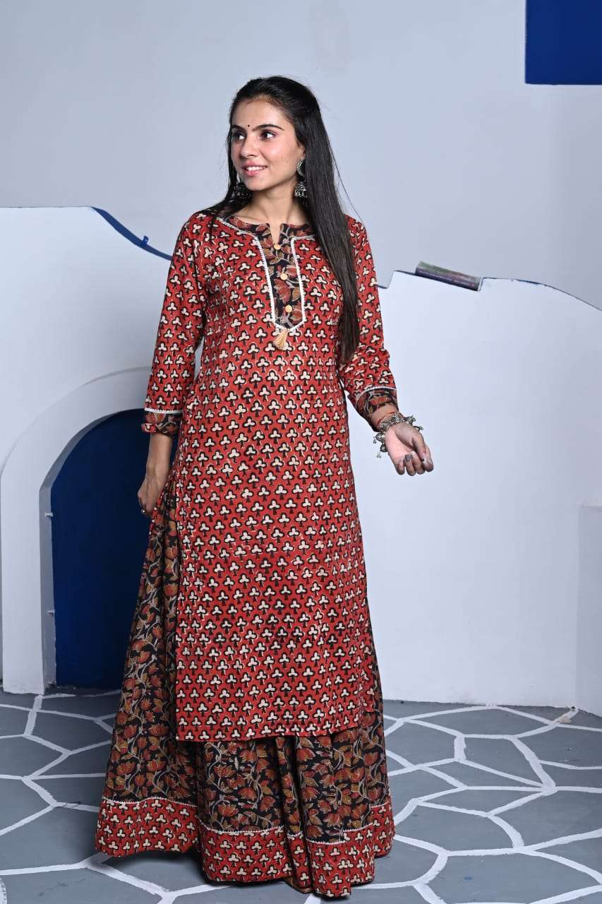 High quality Bagru Kurtis at Rs.550/Piece in mumbai offer by Trendy N  Traditional Creations