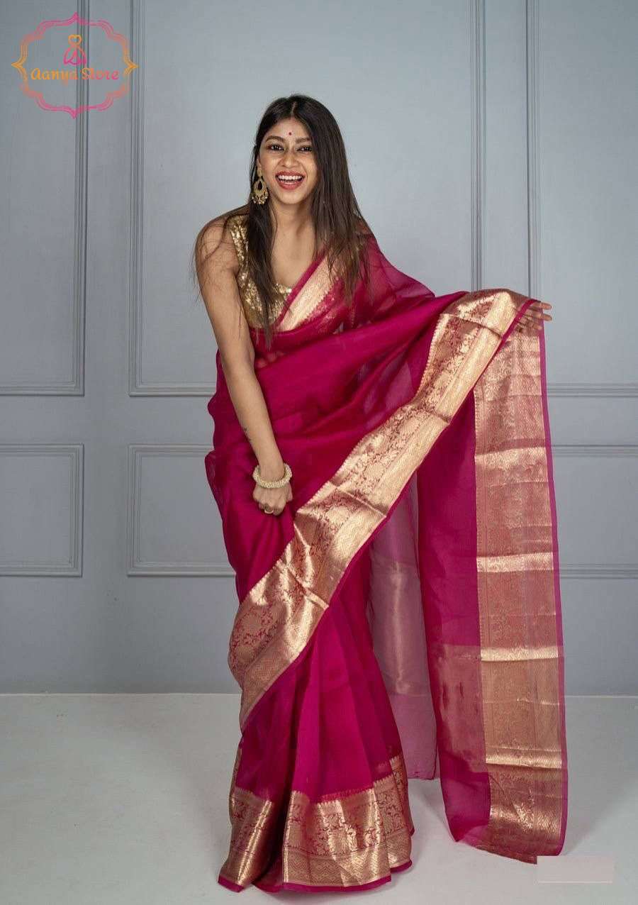 Banarasi Kora Organza Sarees – Bend The Trend