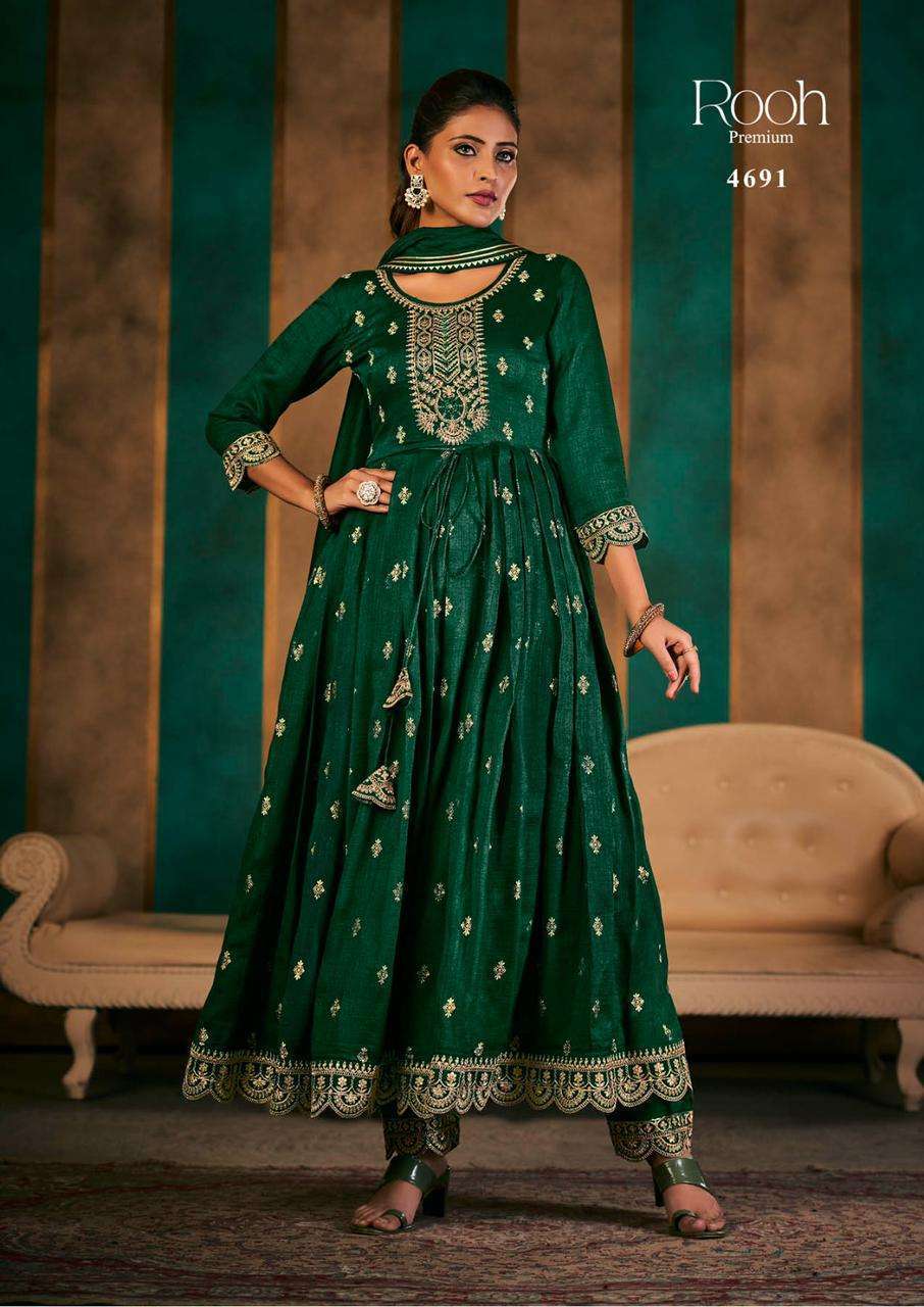 RANGOON ROOH PREMIUM TRADITIONAL PARTY FESTIVAL & WEDDING SILK GOWN ...