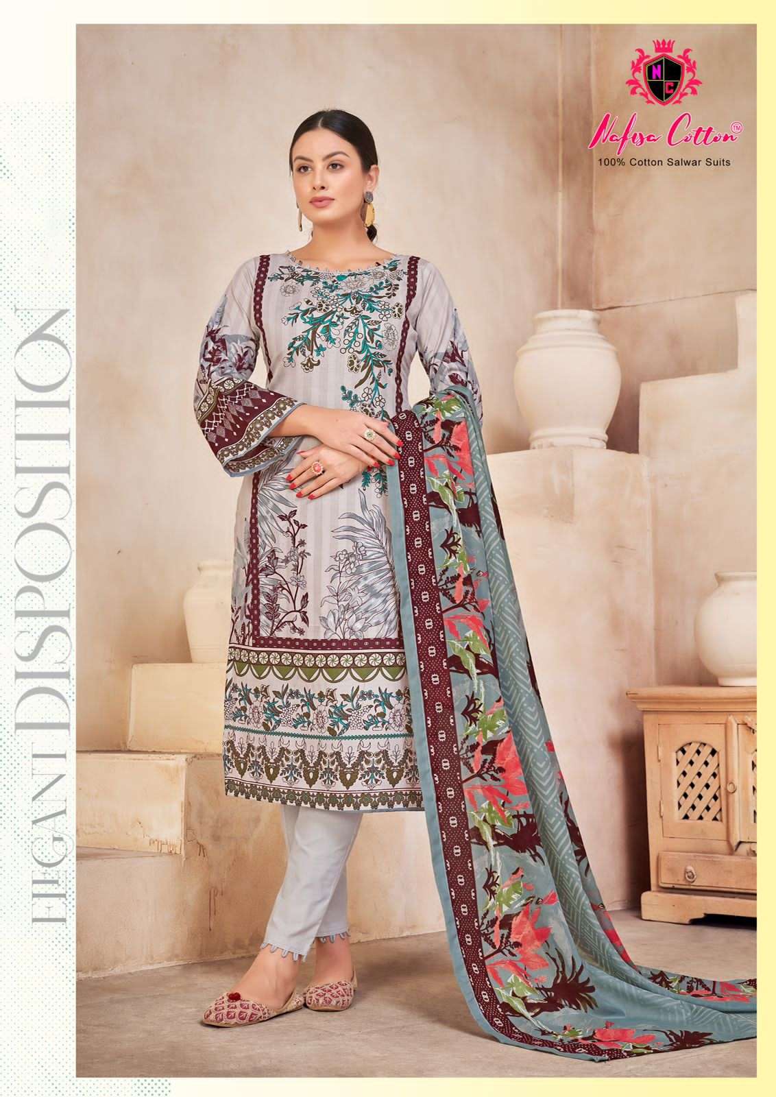 Kesar Karachi Nasrin Rancard Silk Latest Salwar Suits 93002