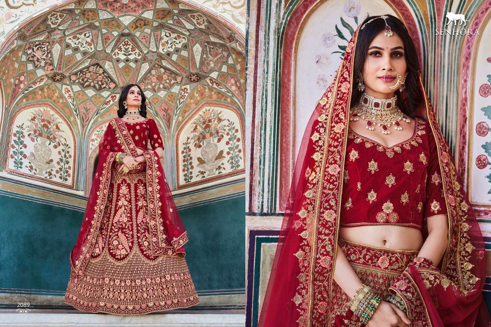 Buy Beautiful Bridal Wear Lehenga Choli With Khatli Work Wholesale  Collection 2023 - Eclothing