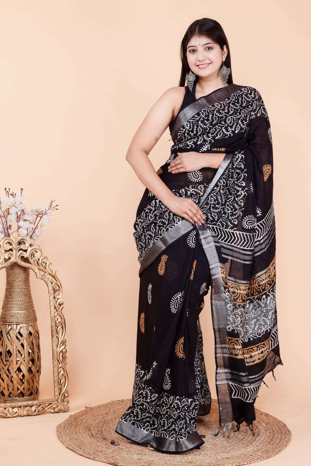 Slub Silk Formal Wear Soft Cotton Saree, With Blouse, 5.5 m at Rs 370 in  Surat