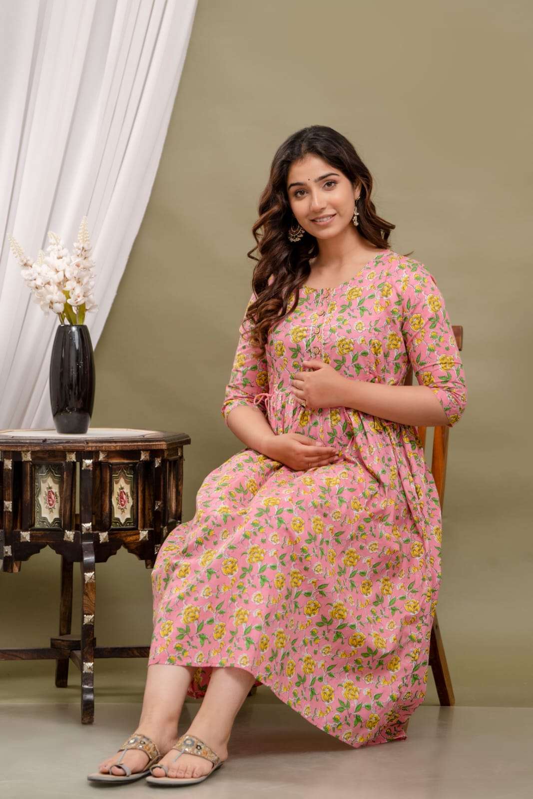 Bandhini Rani Maternity Feeding Anarkali set main image 0