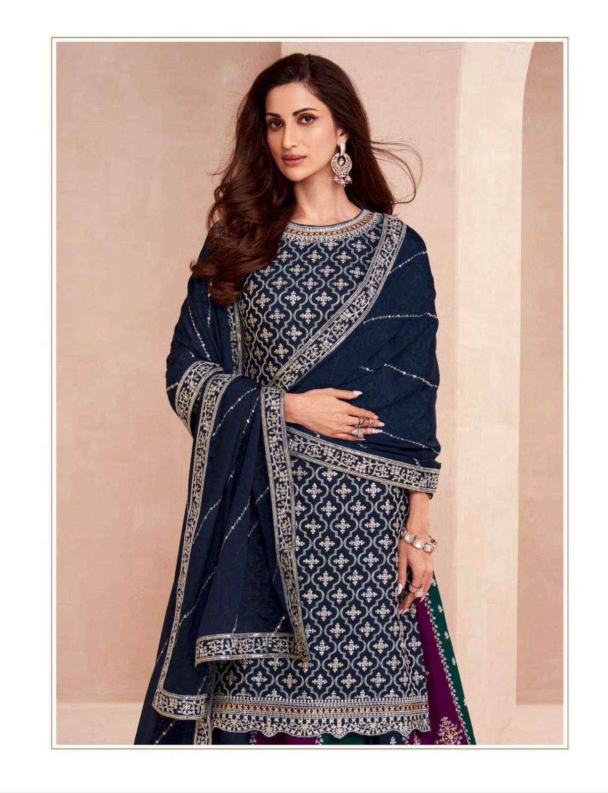 Aveliya Silk Chinnon Suit