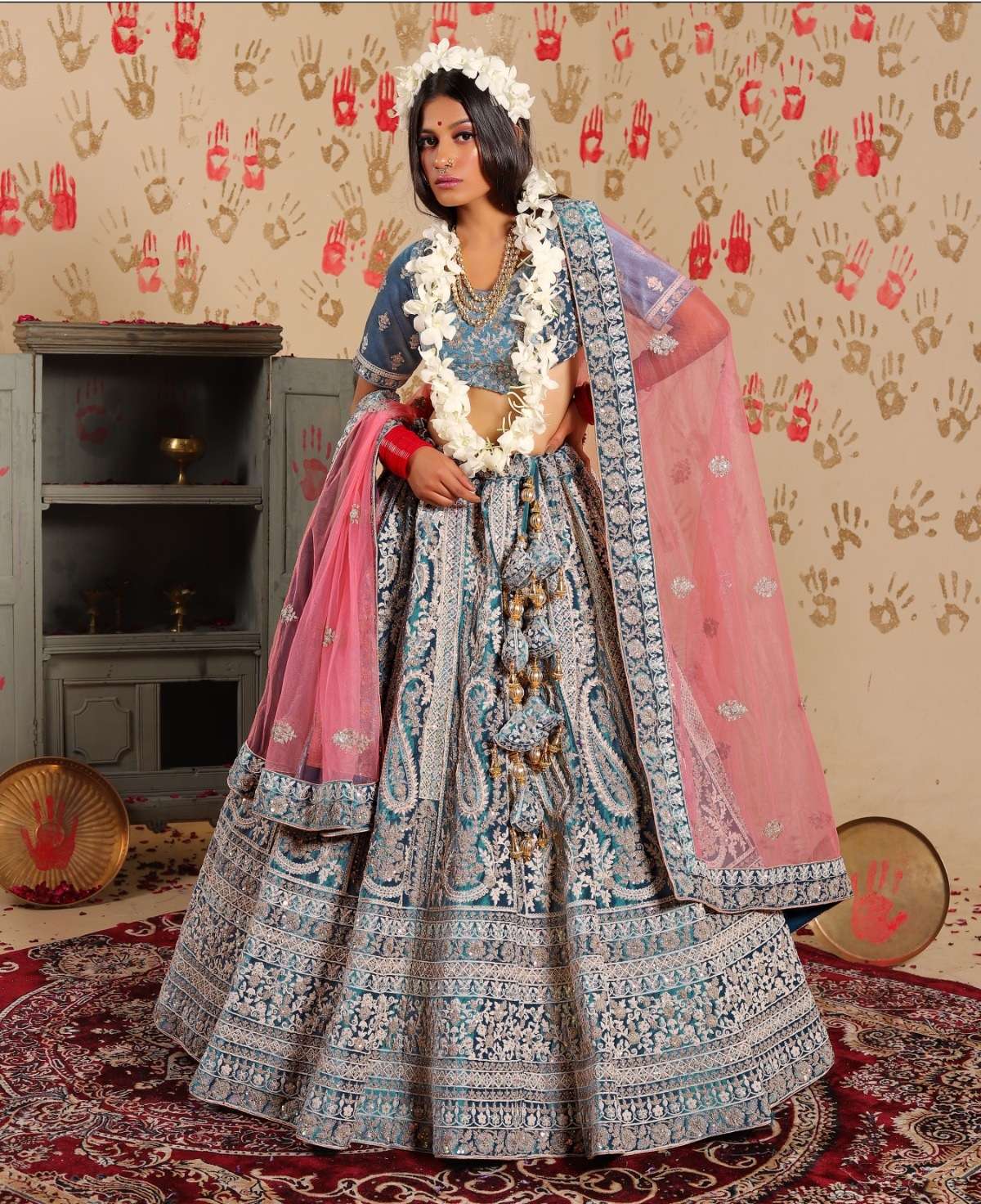 These Light Colored Bridal Lehengas Will Make You Ditch Reds & Pinks! |  Indian bridal lehenga, Indian bridal dress, Bridal lehenga red