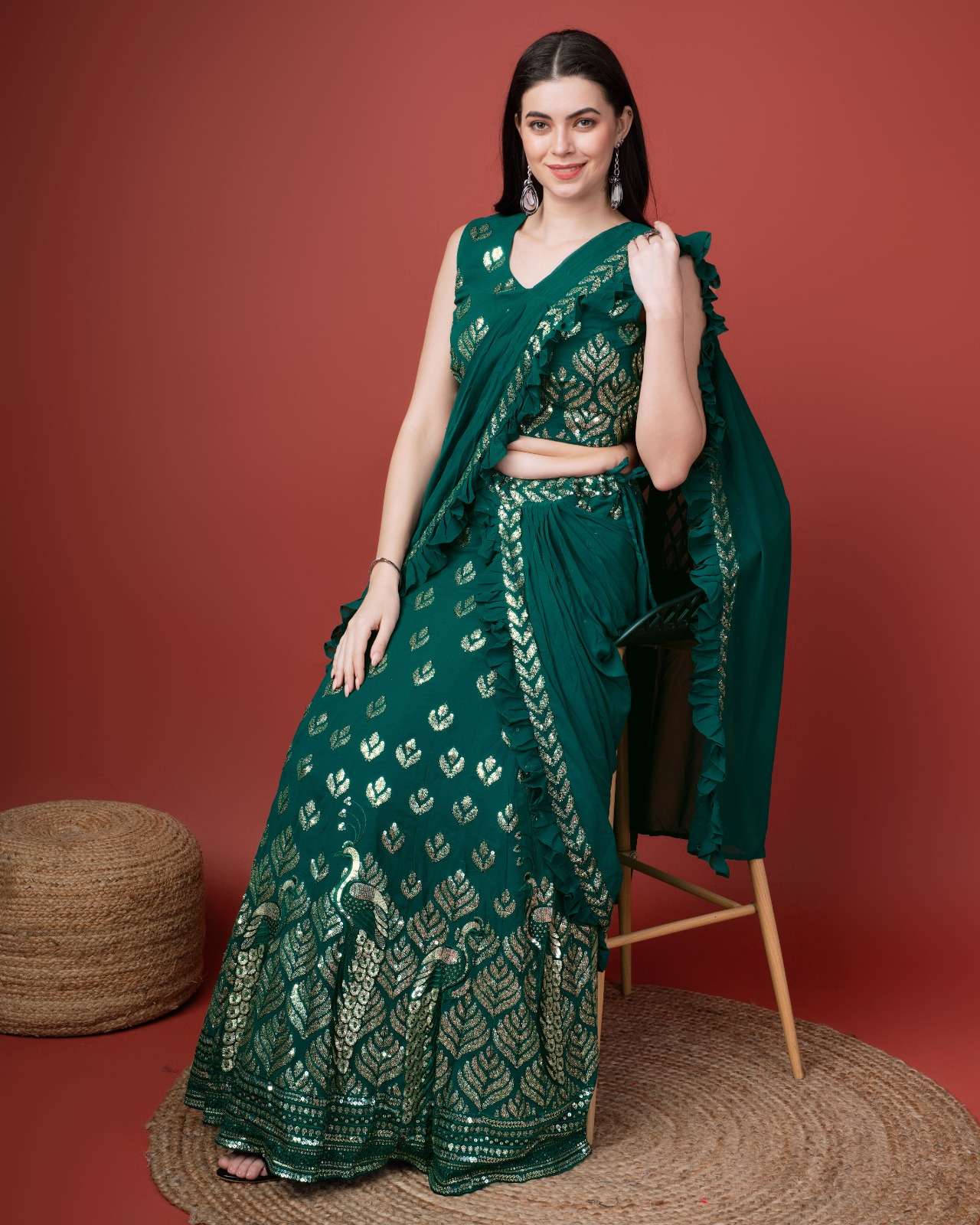 The Munga Crape silk saree with rich zari foil pallu - dvz0003666