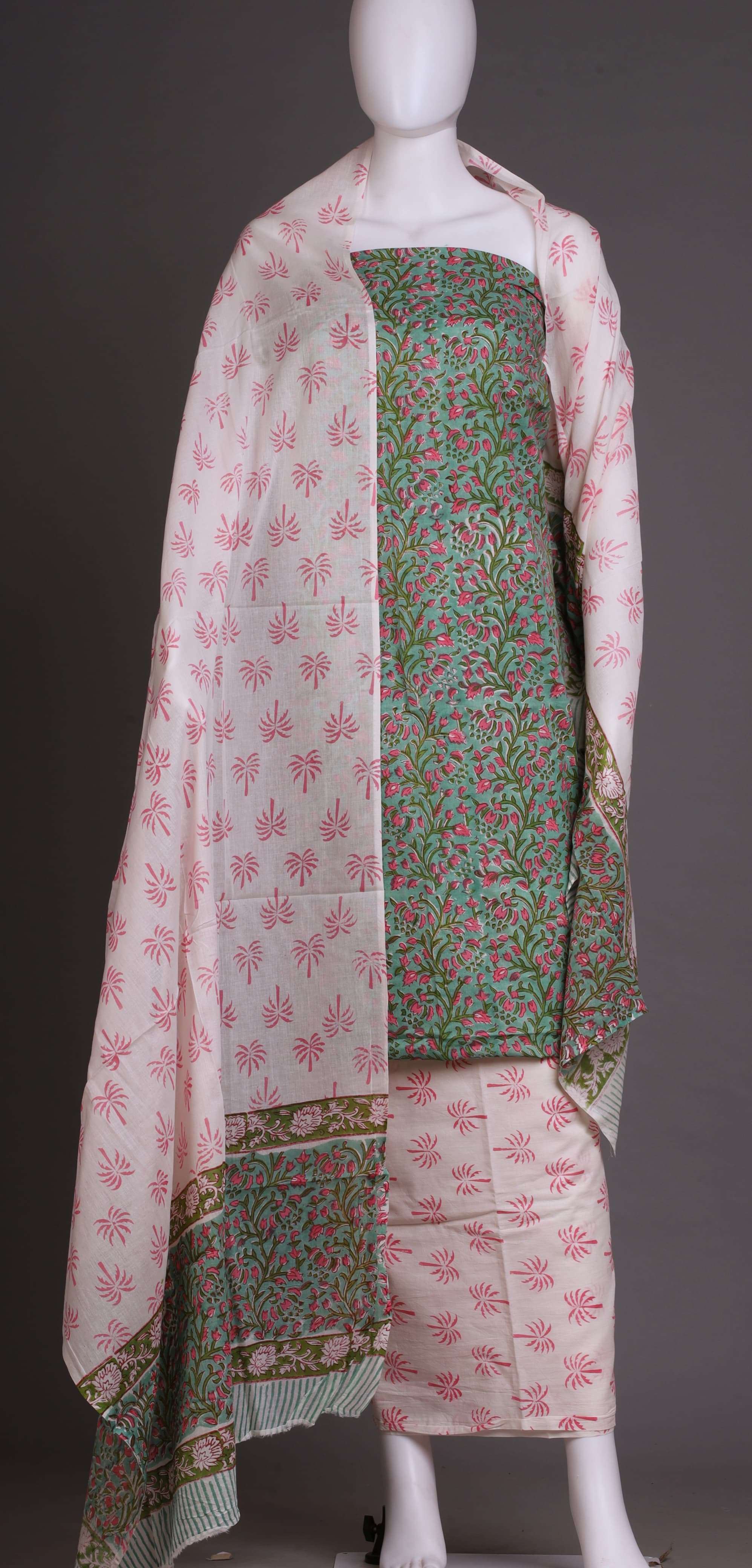 Malmal Shri Balaji Emporium 4702B2 Pure Cotton suits with malmal cotton Dupata