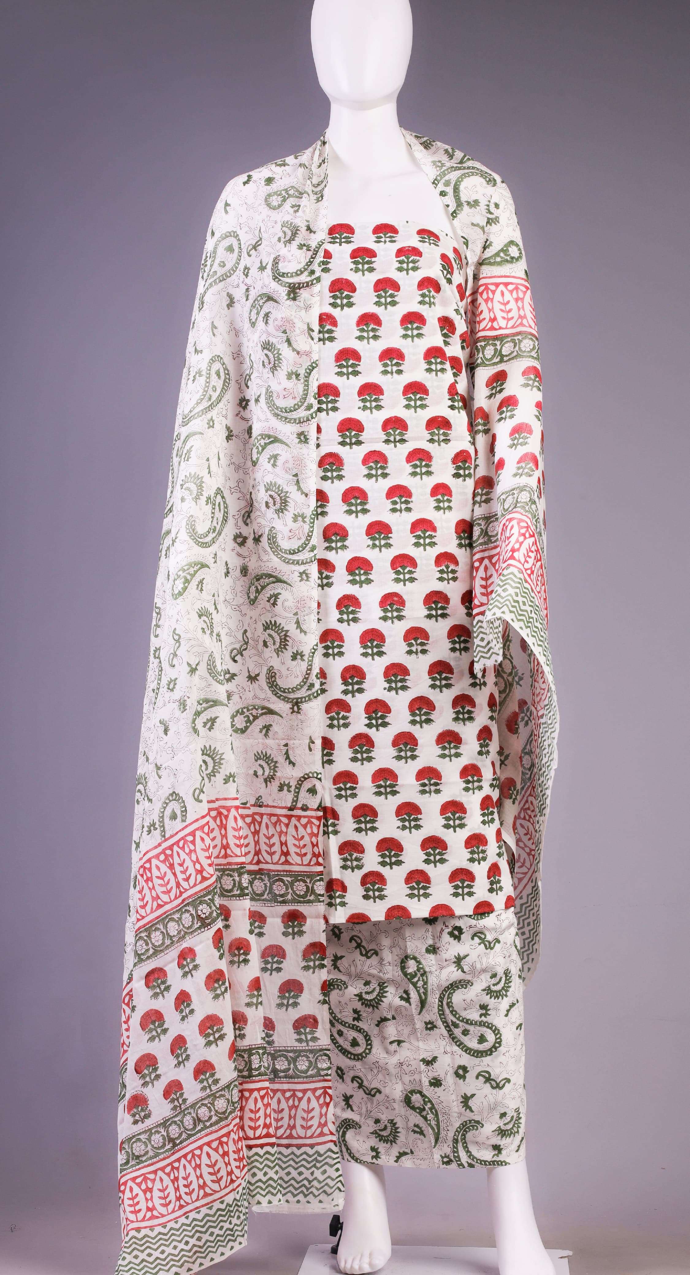 Malmal Shri Balaji Emporium 4702B2 Pure Cotton suits with malmal cotton Dupata