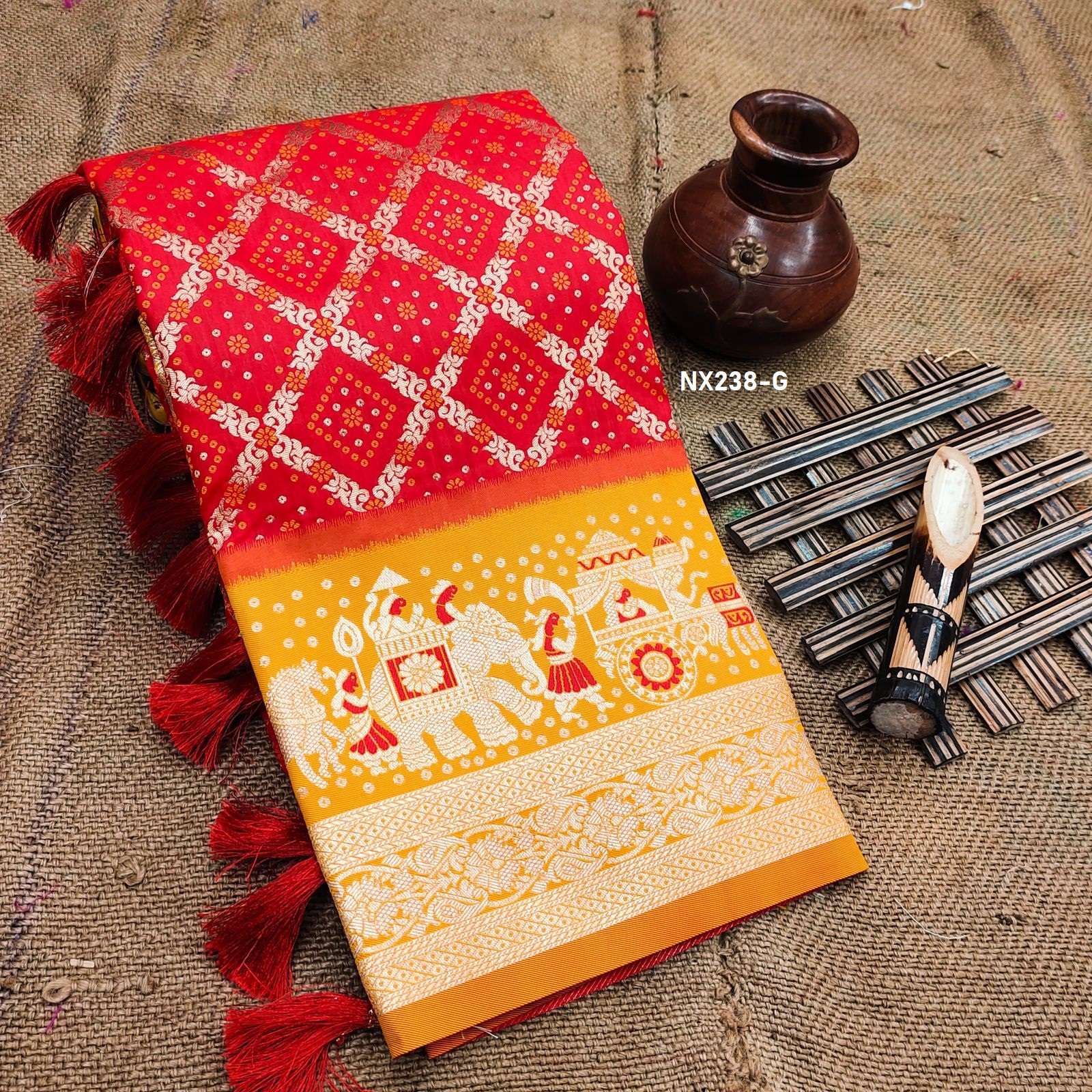 Shri Balaji Emporium NX238-A TO NX238-G Soft Patola silk saree with ...