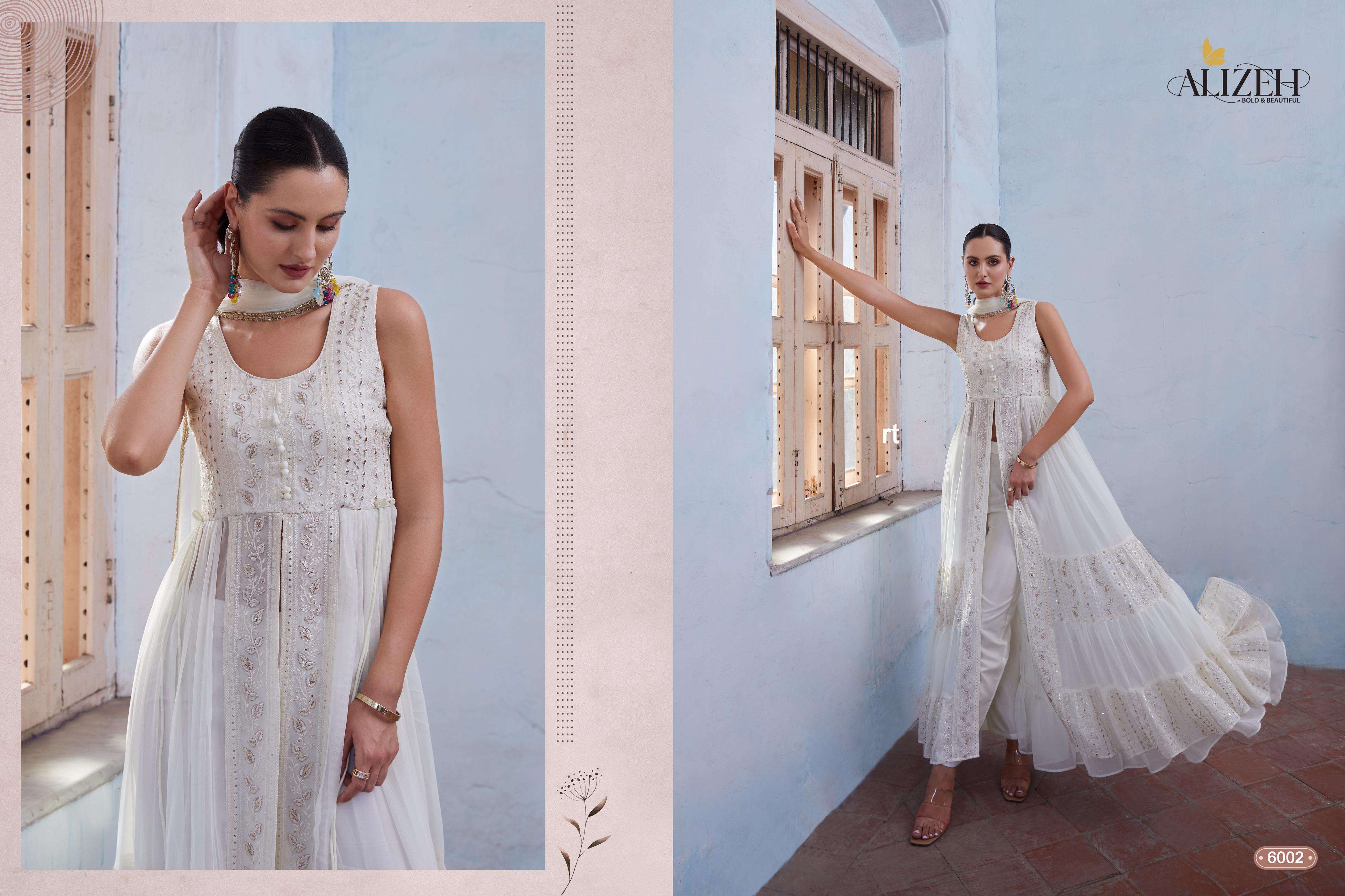 alizeh 6439 6001 to 6005 traditional Indian Western style anarkali suit
