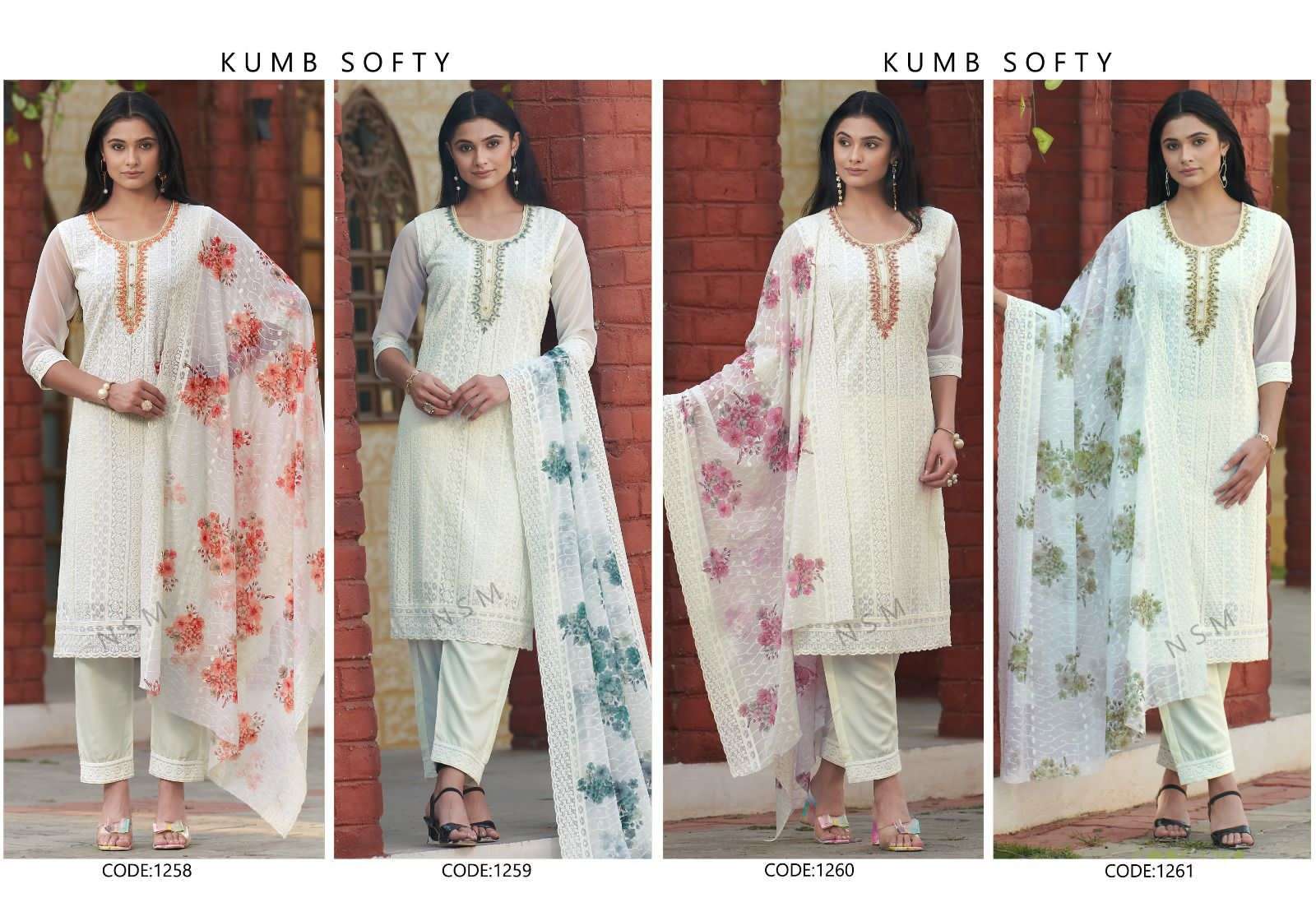 Kumb shri balaji emporium 6333 KUMB SOFTY casual wear designer georgette ...