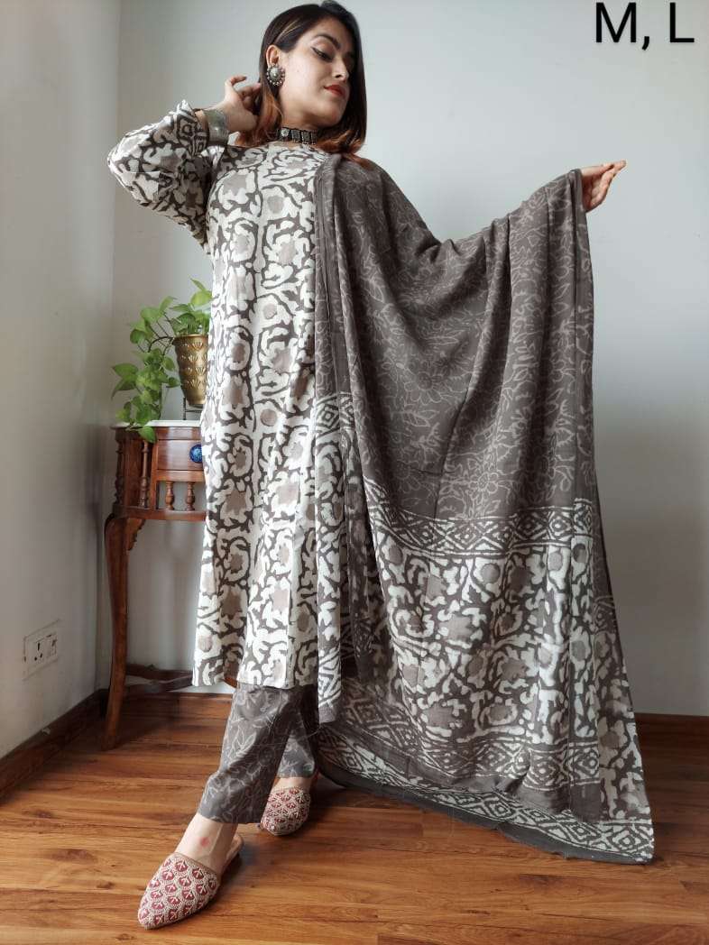 Shri Balaji Emporium 6732A Pure Cotton Hand Block Printed Suit