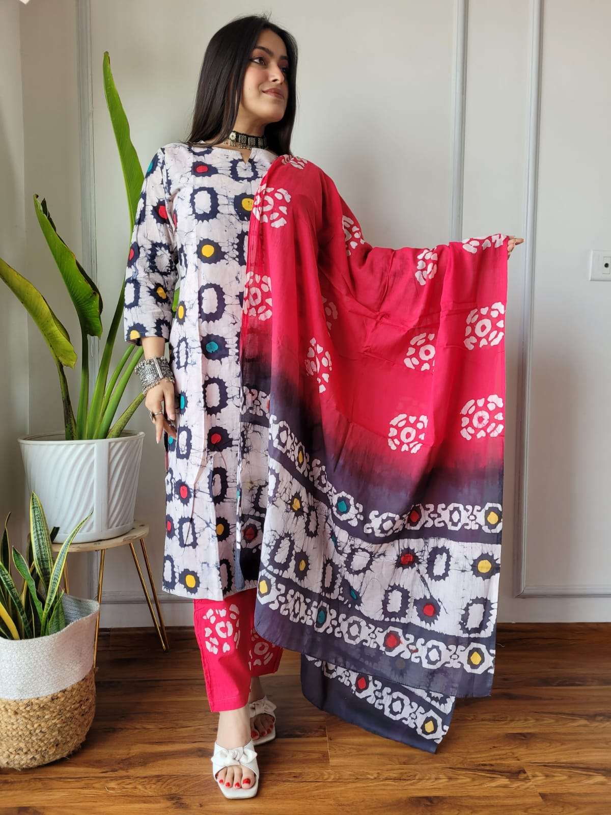 Shri Balaji Emporium 6732A Pure Cotton Hand Block Printed Suit