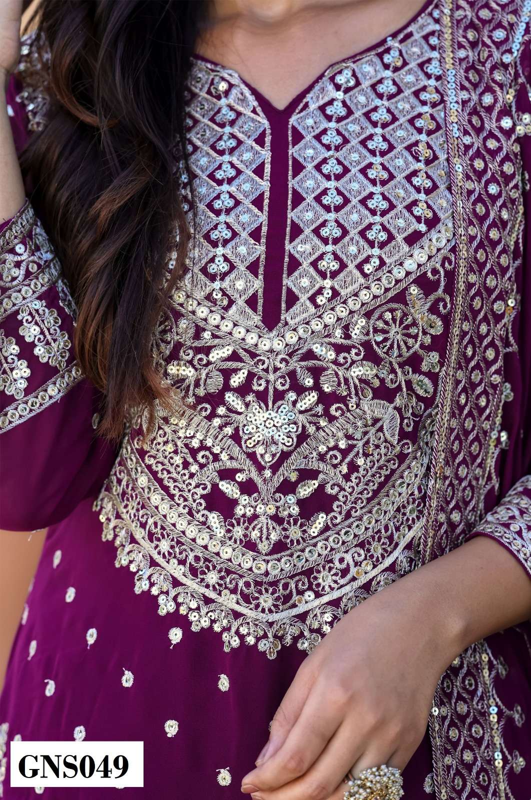 Shri Balaji Emporium GNS049 7648 Faux georgette Ready to Wear Suit with ...